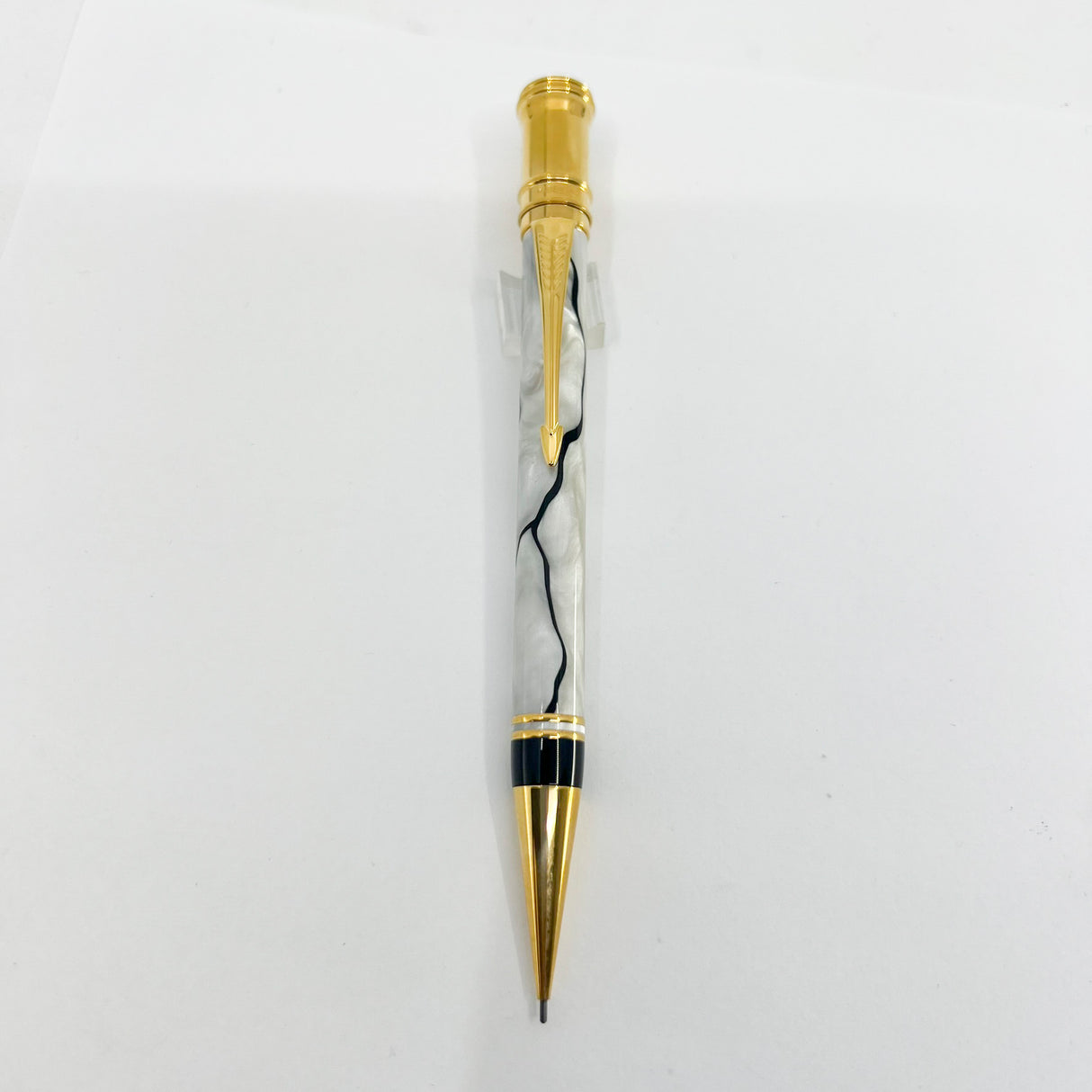 Parker Duofold Lustrous Pearl & Black Mechanical Pencil 0.9mm