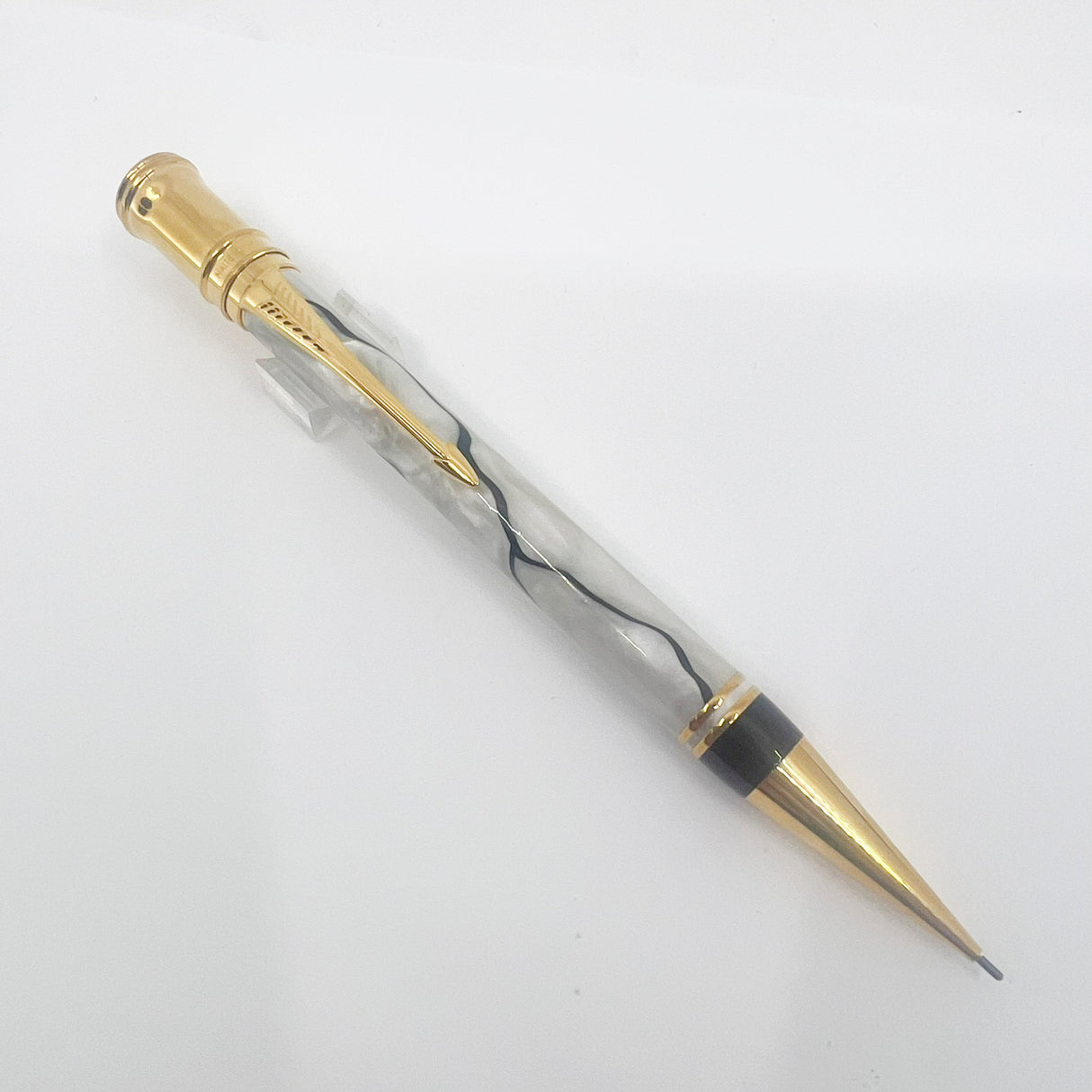 Parker Duofold Lustrous Pearl & Black Mechanical Pencil 0.9mm