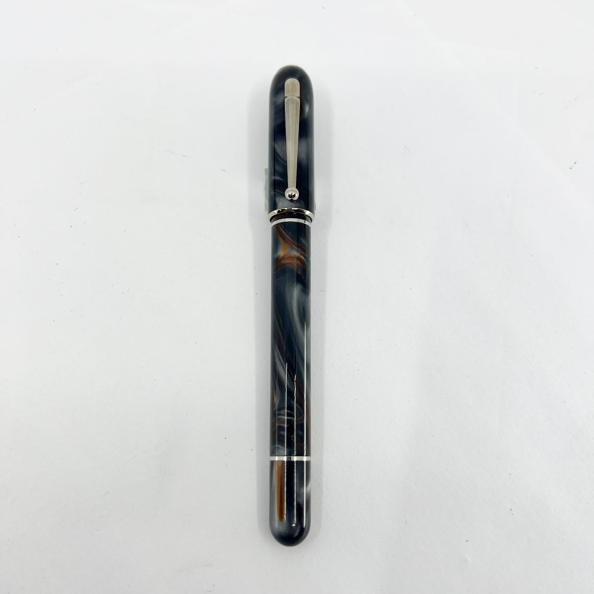 Dunhill Sidecar Gray & Orange Marbled Lacquer Rollerball