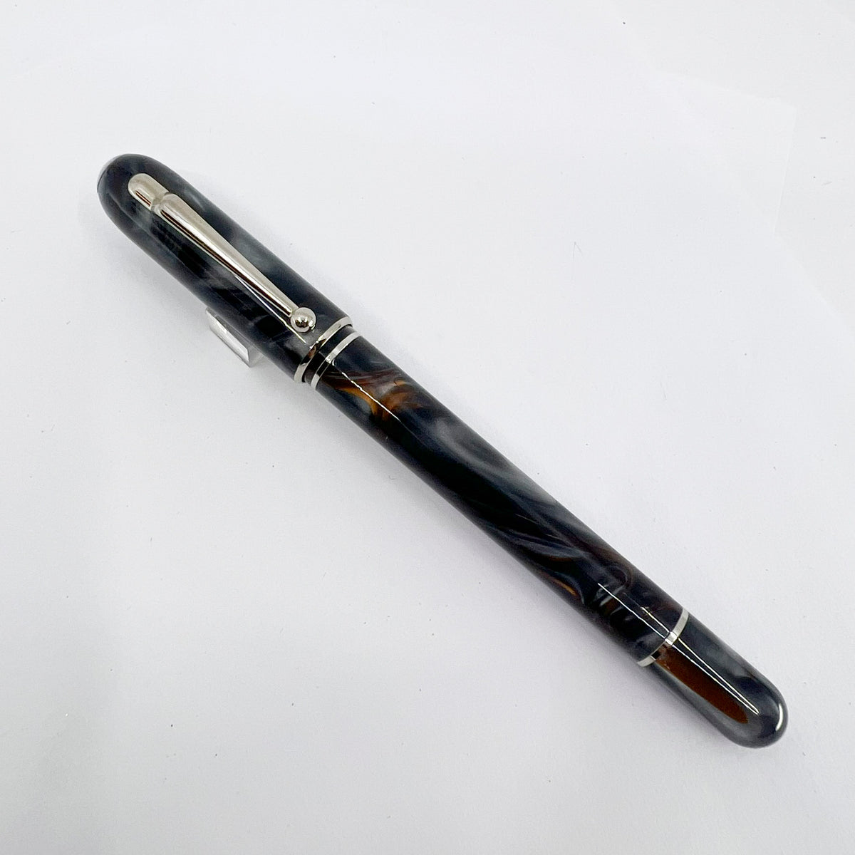 Dunhill Sidecar Gray & Orange Marbled Lacquer Rollerball