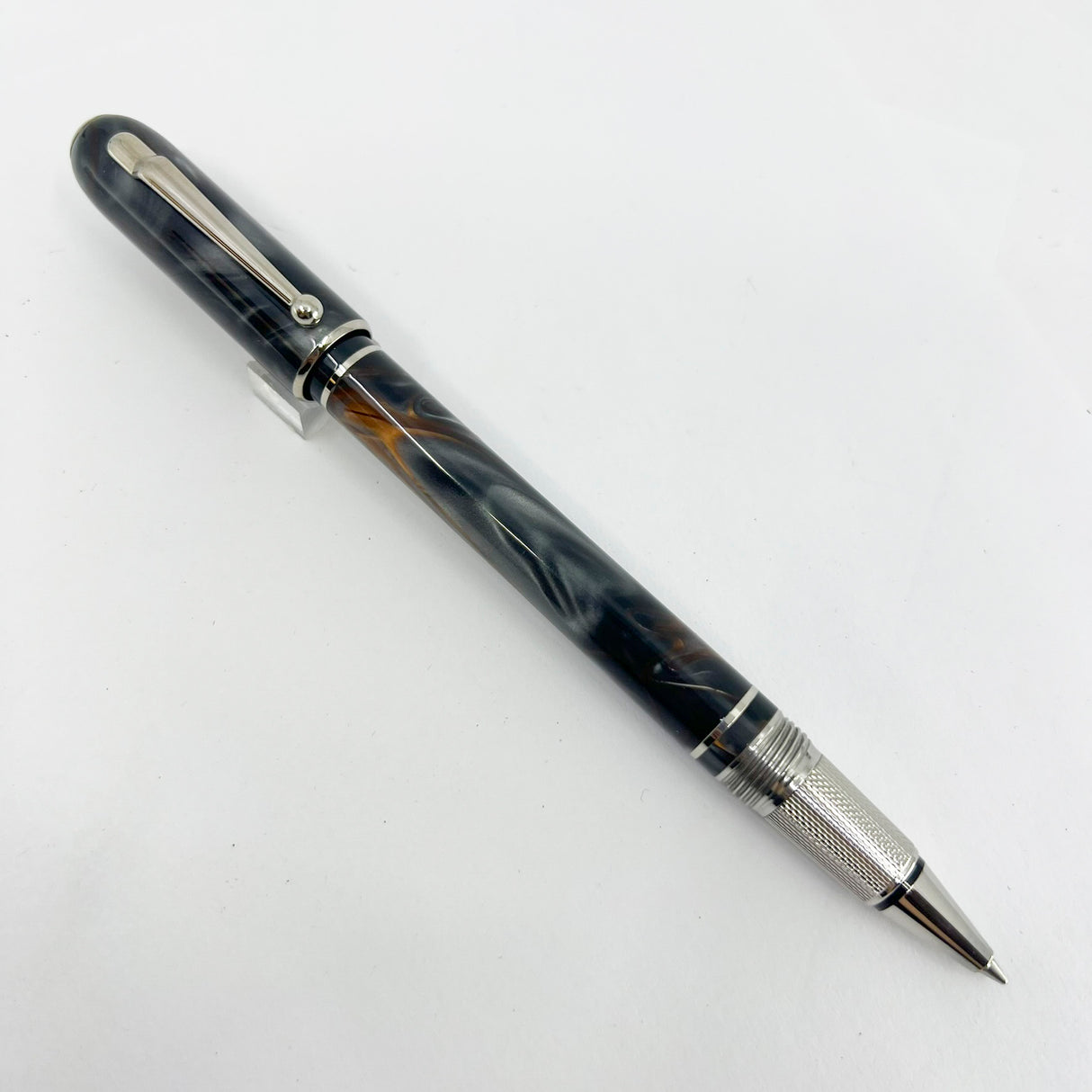 Dunhill Sidecar Gray & Orange Marbled Lacquer Rollerball