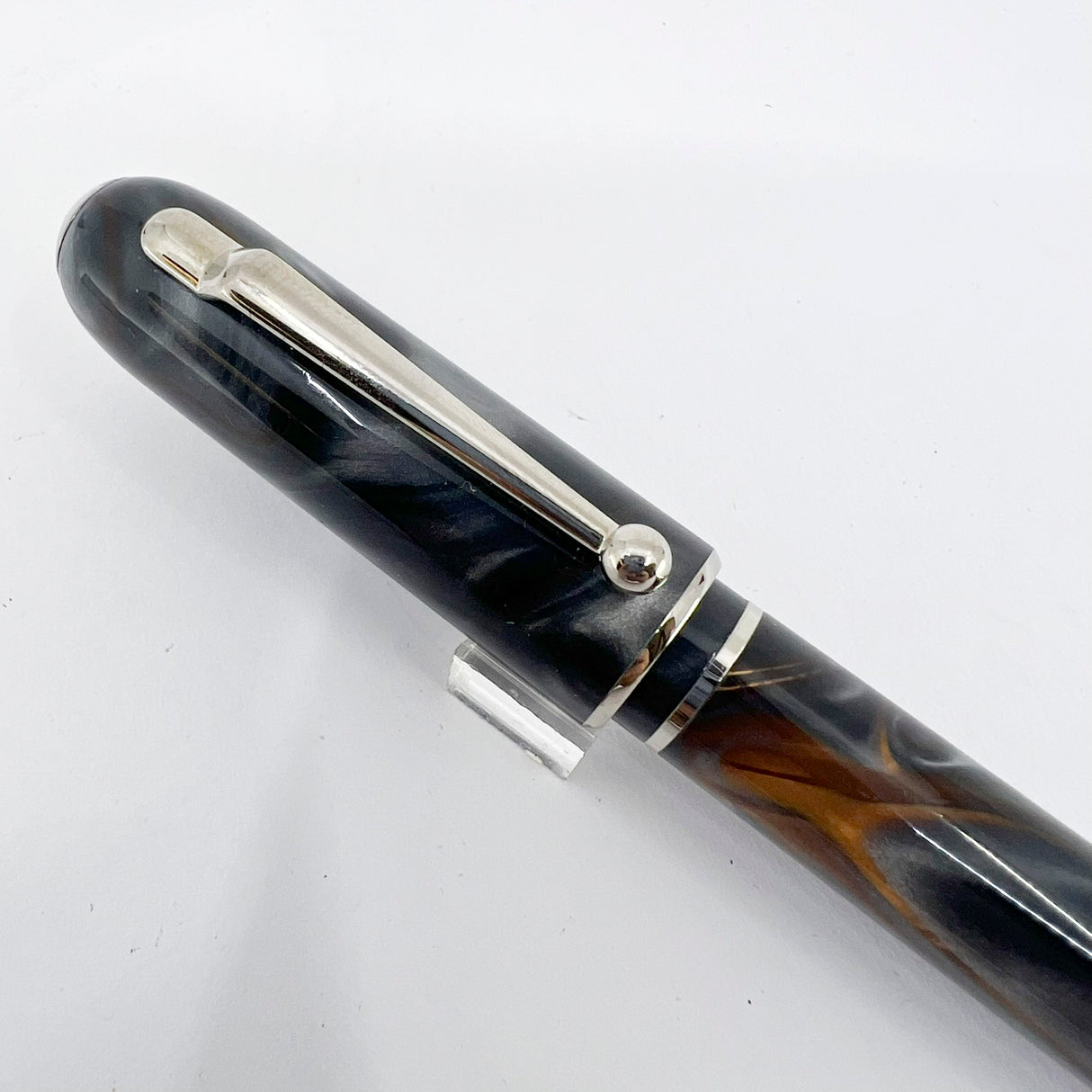 Dunhill Sidecar Gray & Orange Marbled Lacquer Rollerball