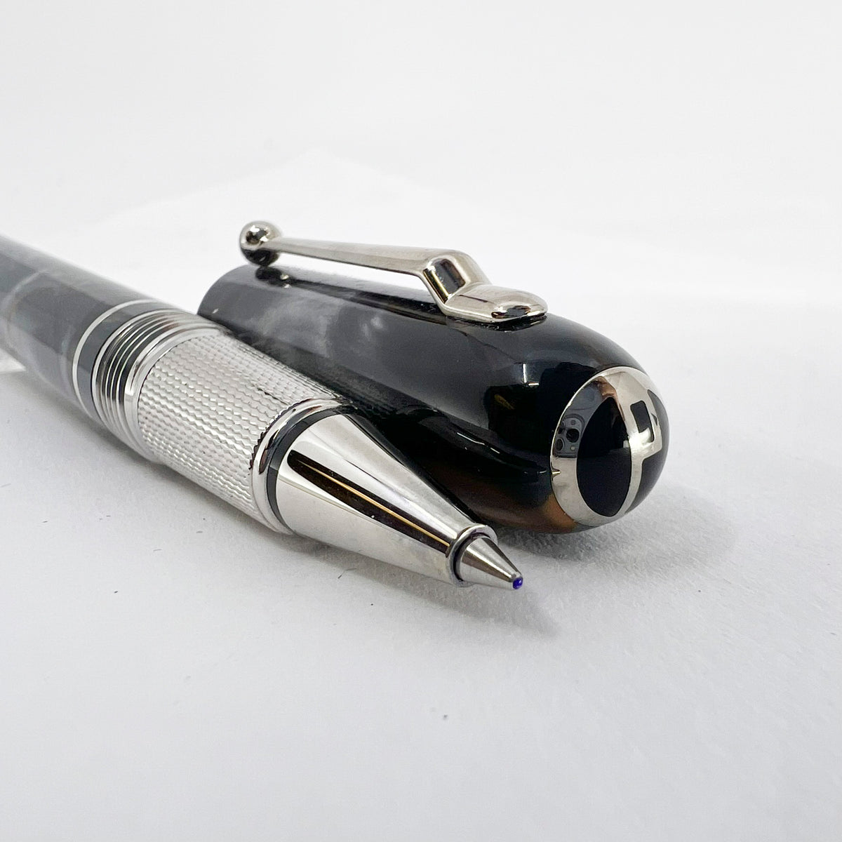 Dunhill Sidecar Gray & Orange Marbled Lacquer Rollerball