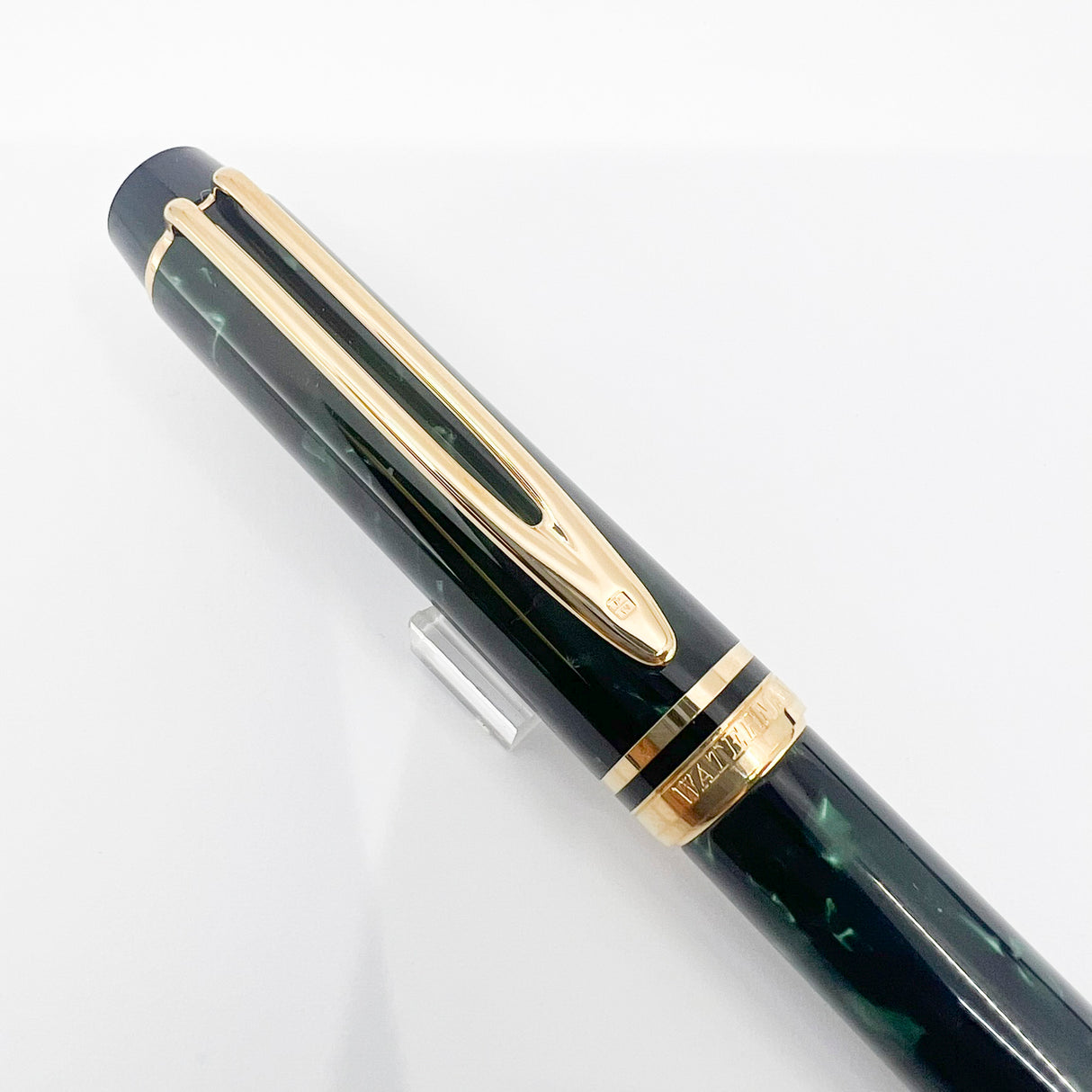 Waterman Rhapsody Marbled Mineral Green Fountain Pen - Fine 18kt Gold Nib