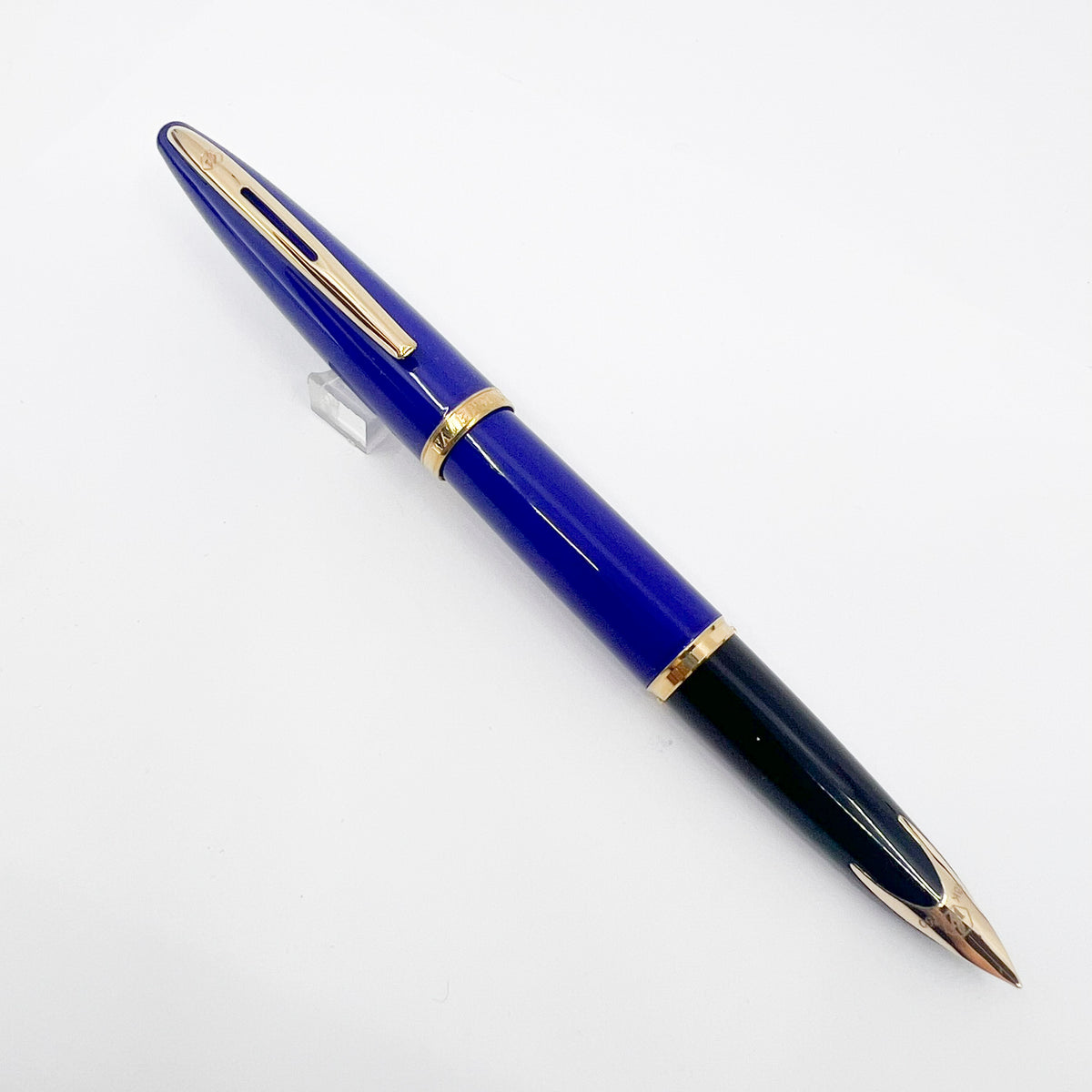 Waterman Royal Blue Carene Fountain Pen - Fine 18kt Gold Nib