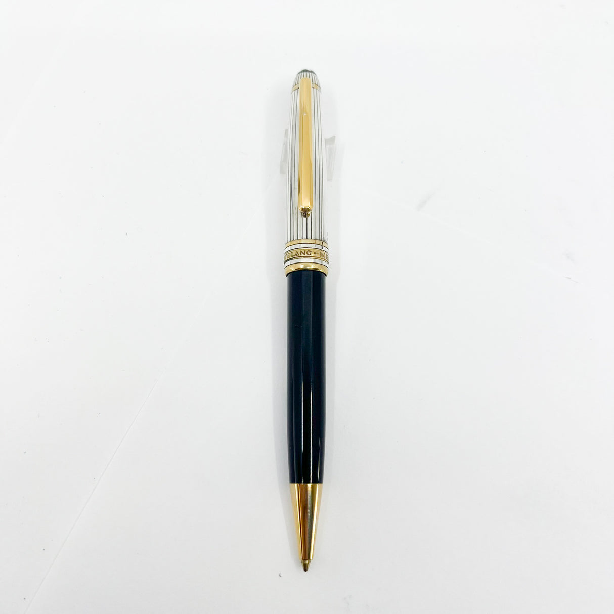 Montblanc Doue Classique Ballpoint - Sterling Silver Pinstriped Cap
