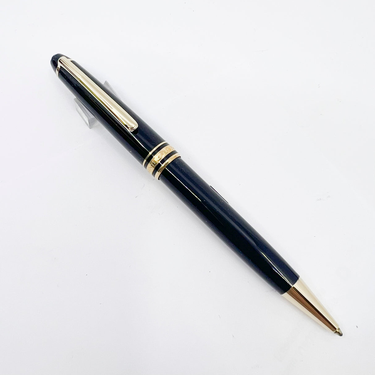 Montblanc Meisterstuck Black Resin Classique MINT Set : #164 Ballpoint Pen & 165 Mechanical Pencil 0.7mm in a Special Vintage Style Gift Box