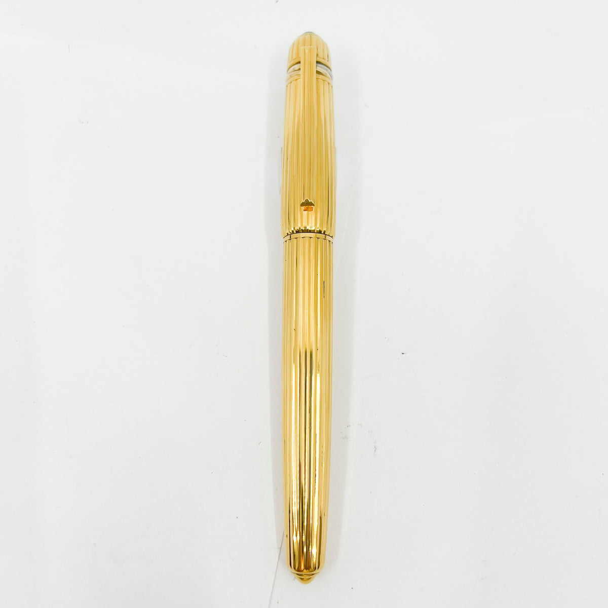 Cartier Pasha Heavy Gold-Plated Fluted Fountain Pen - Medium 18kt Gold Nib