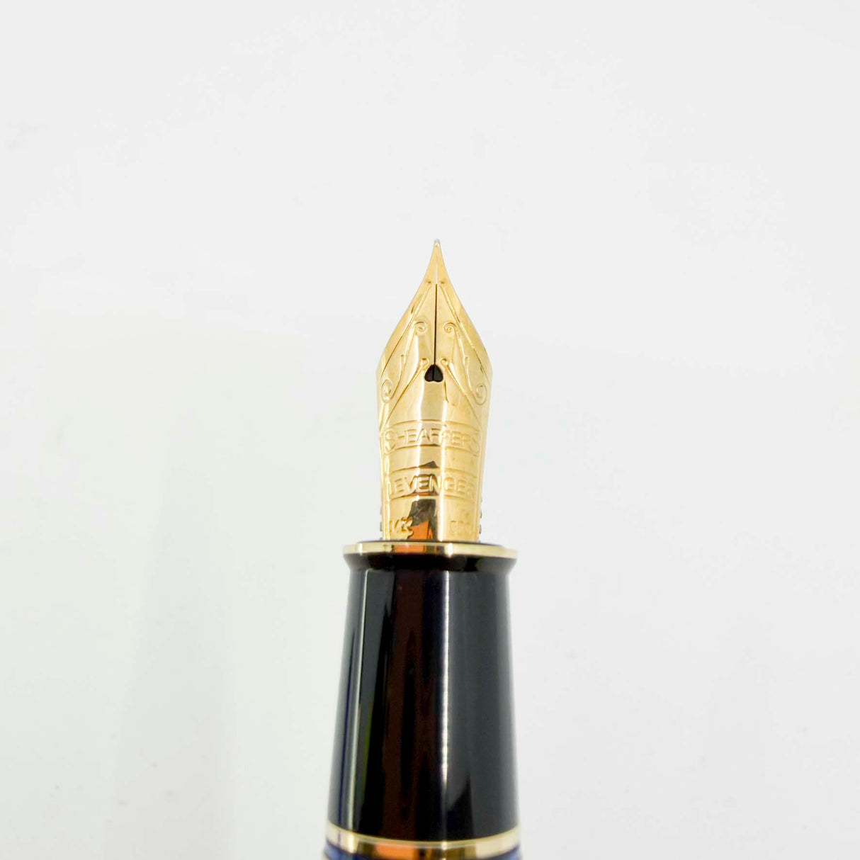 Sheaffer for Levenger Translucent Mediterranean Blue Connaisseur Fountain Pen - Fine 14kt Gold Nib