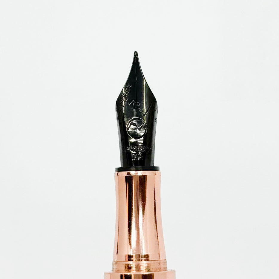 Monteverde Regatta Black Mother of Pearl Ltd Ed Fountain Pen - Medium Blackened Stainless Steel Nib