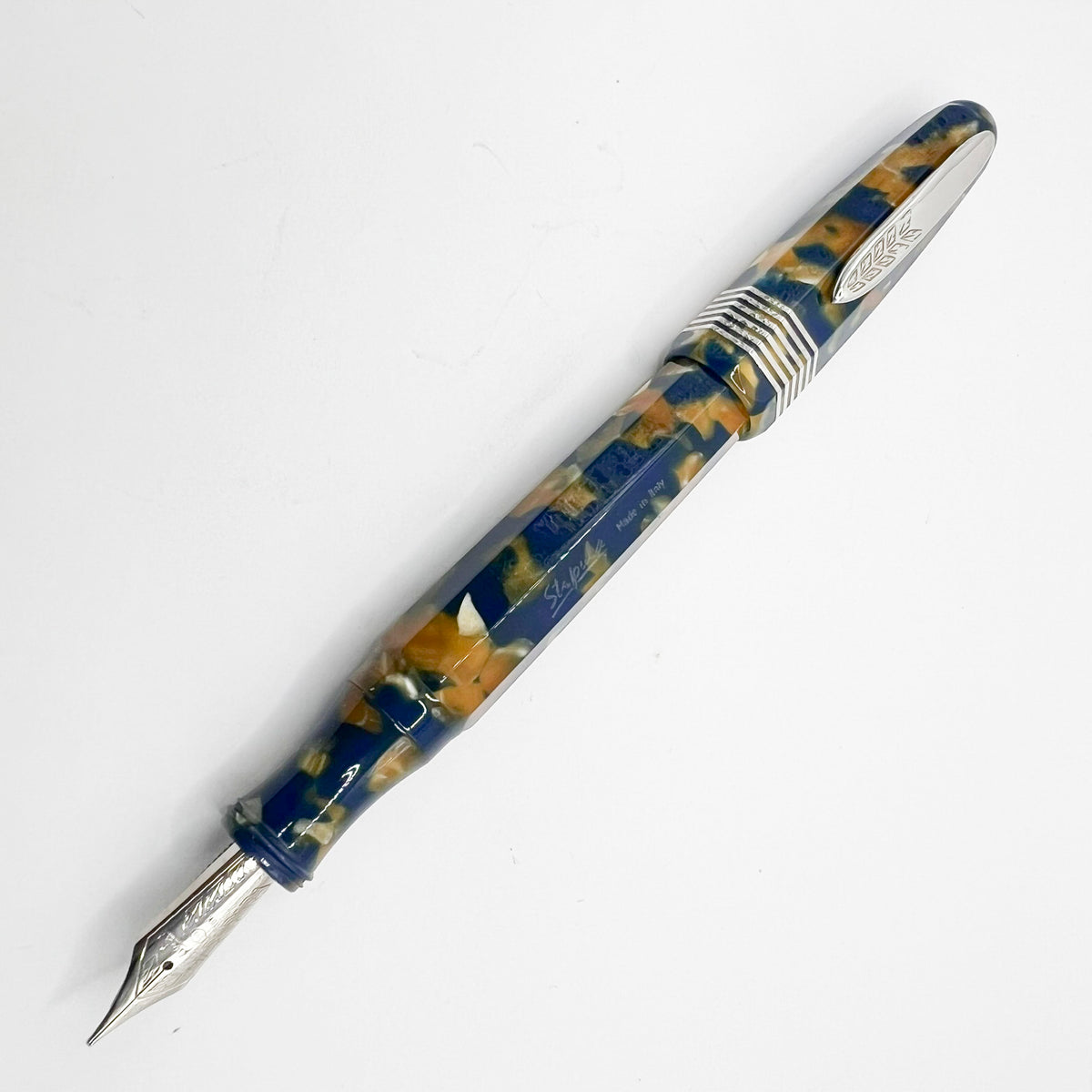 Stipula Etruria Champagne Faceted Limited Edition Fountain Pen - Medium 18kt Gold Nib - Only 88 Pens Made!