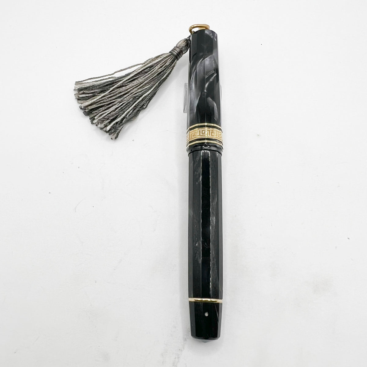 OMAS Princess Paragon Extra Platinum Celluloid Fountain Pen with Tassel - Medium 18kt Gold Nib