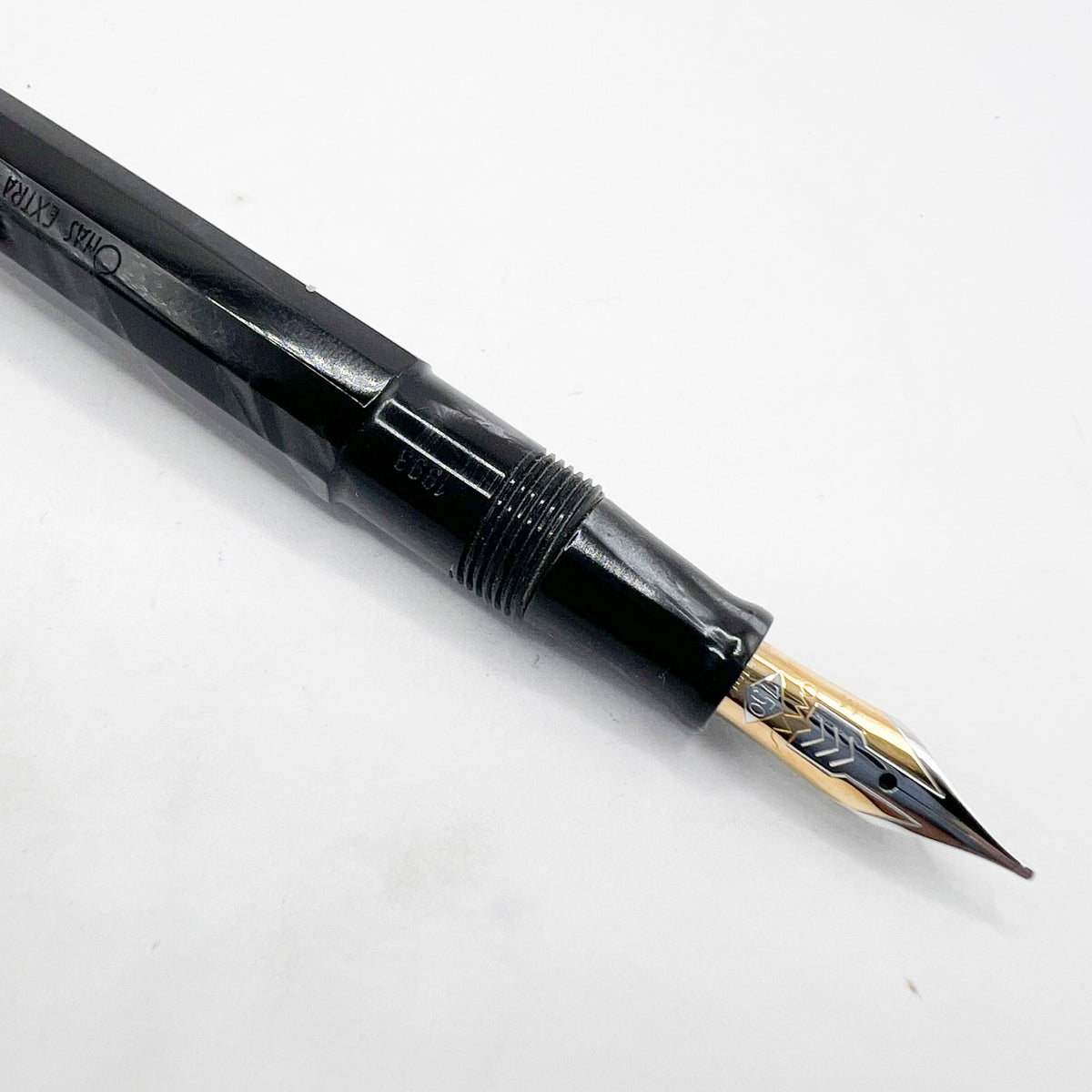 OMAS Princess Paragon Extra Platinum Celluloid Fountain Pen with Tassel - Medium 18kt Gold Nib