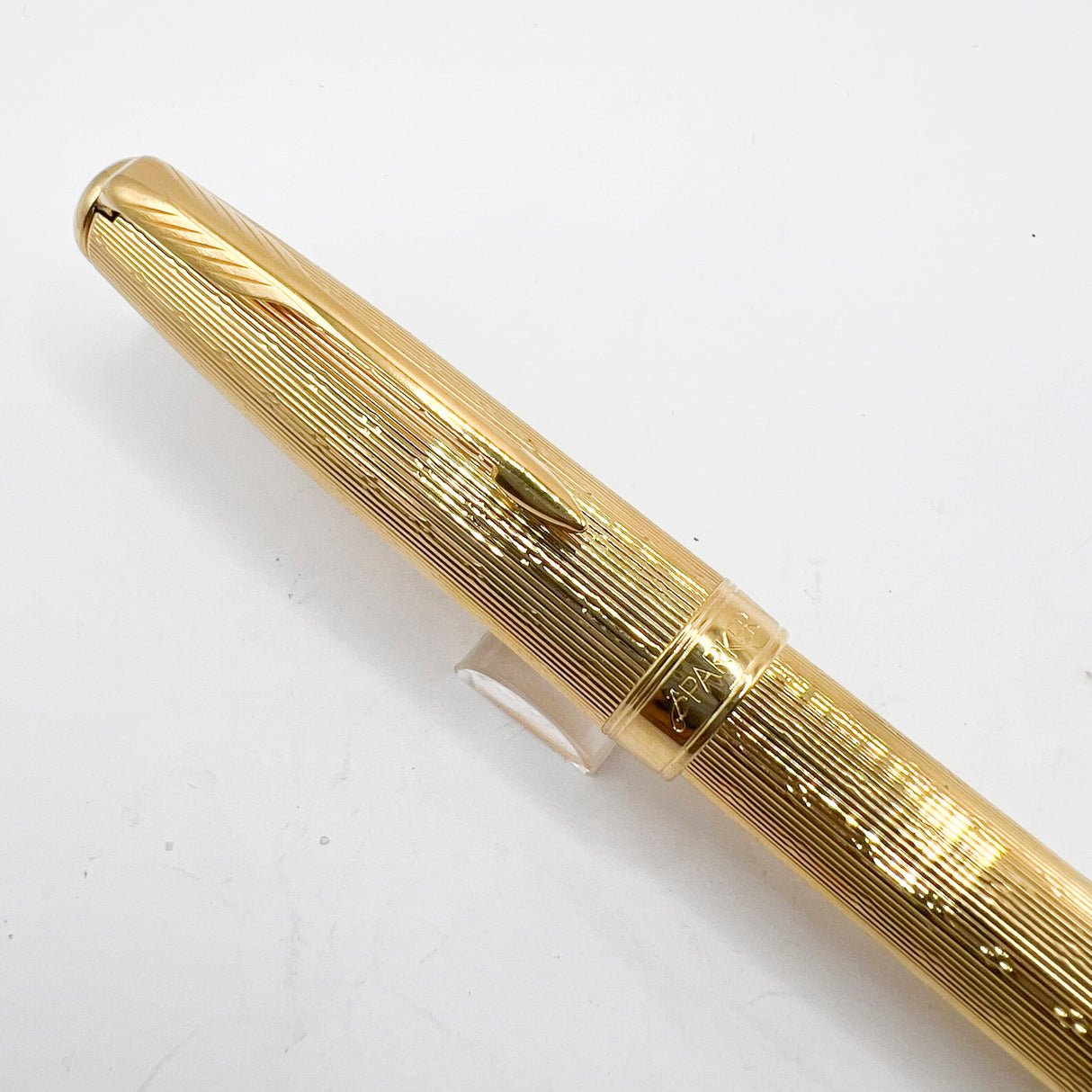 Parker Sonnet Gold-Plated Chiseled Fountain Pen - Medium 18kt Gold Nib