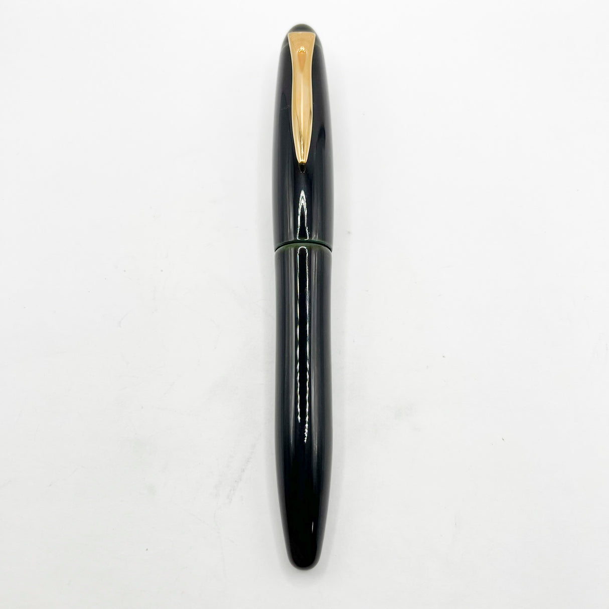 Platinum Izumo Urushi Oversized Fountain Pen - Sora (Dark Green) - Fine 18kt Gold Nib