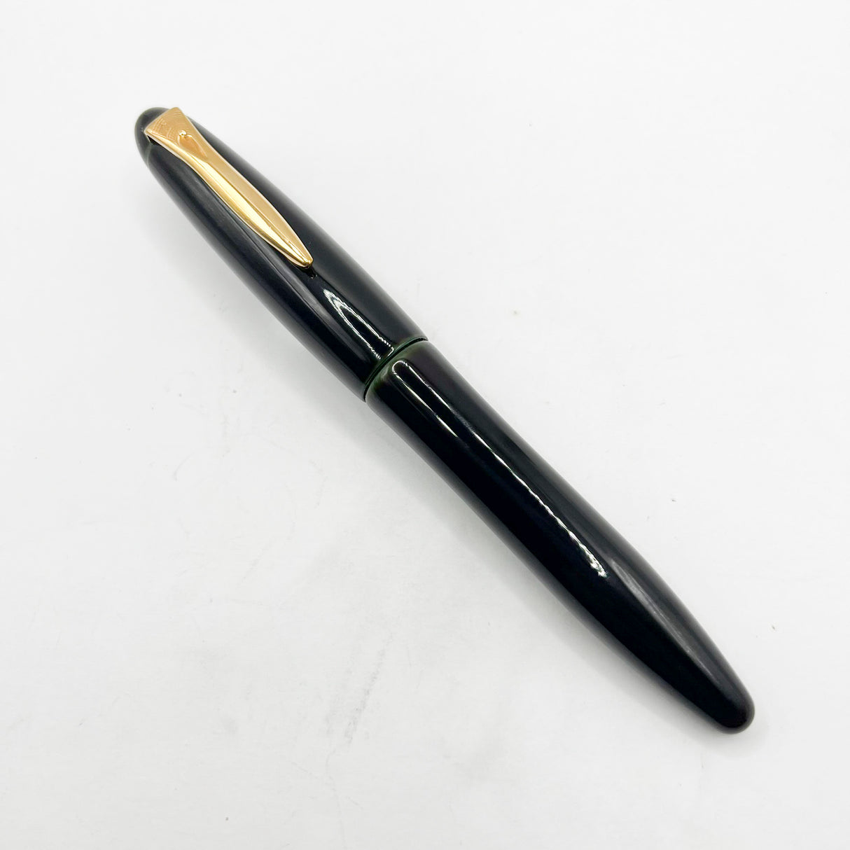 Platinum Izumo Urushi Oversized Fountain Pen - Sora (Dark Green) - Fine 18kt Gold Nib