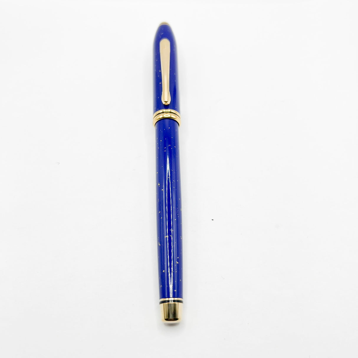 Cross Townsend Blue Lapis Lazuli/ 22K Gold Dust Fountain Pen - Medium 18kt Kt Gold Nib