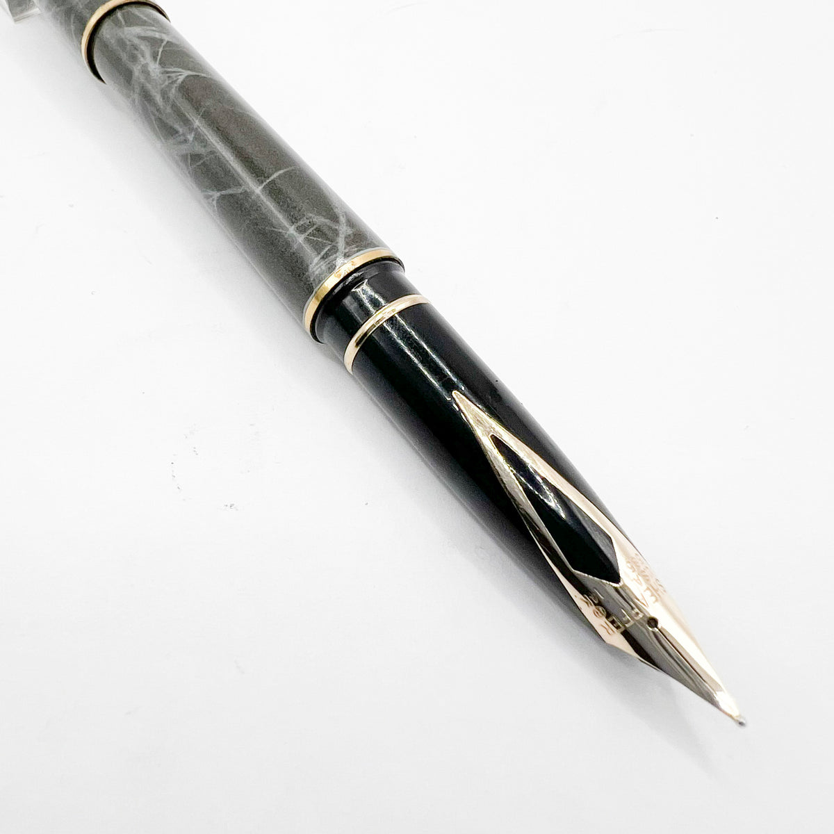 Sheaffer Full Size Targa Gray Ronce Fountain Pen - Fine 14kt Kt Gold Nib