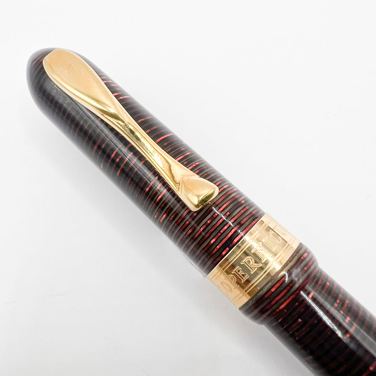 Visconti Copernicus Burgundy Celluloid Limited Edition Fountain Pen - Medium 18kt Gold Nib