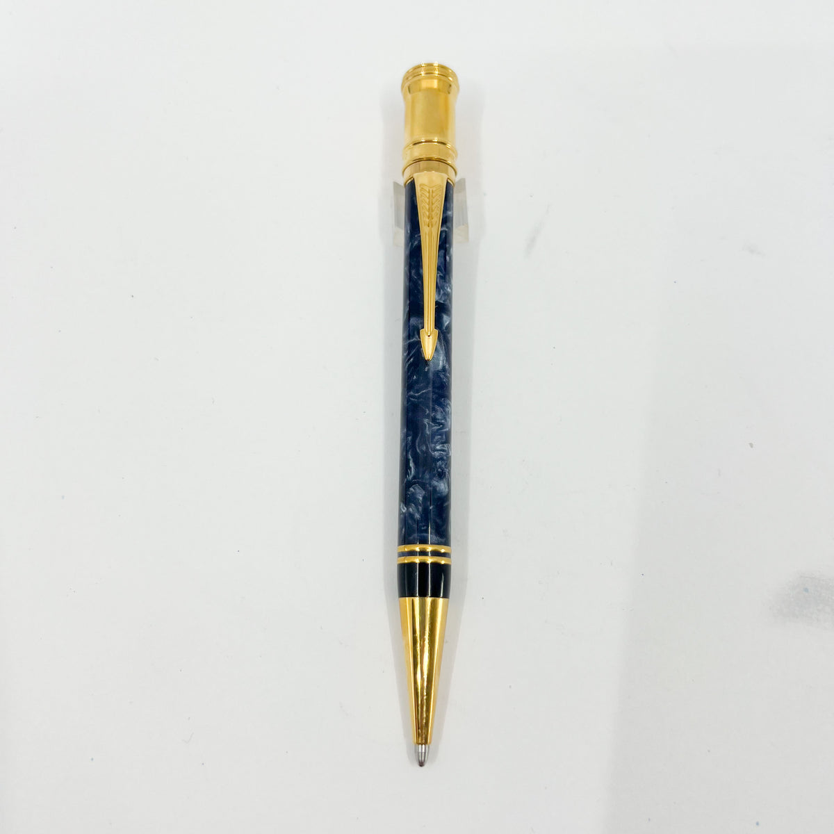 Parker Duofold Marble Blue Ballpoint Pen (Circa 1991)