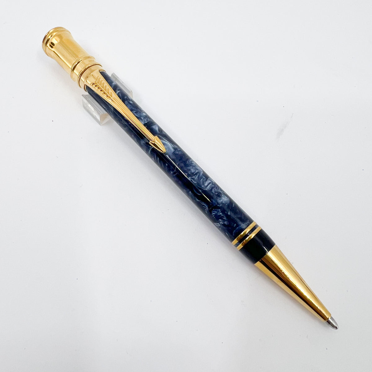 Parker Duofold Marble Blue Ballpoint Pen (Circa 1991)