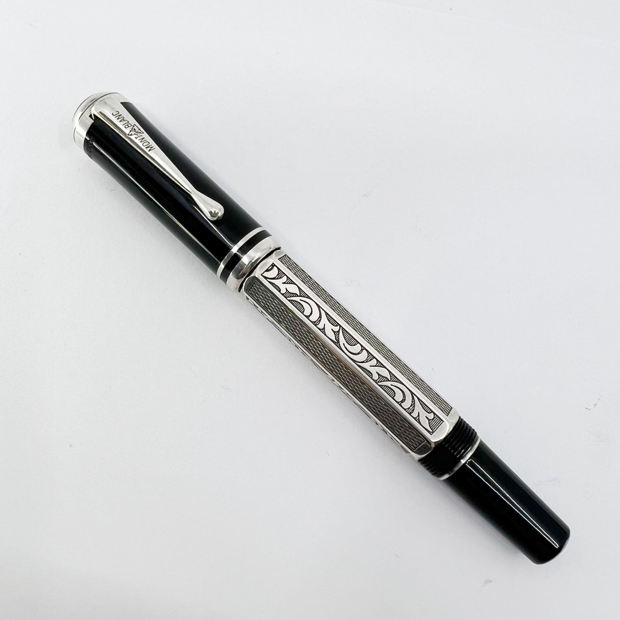 Montblanc Marcel Proust Writer Series Sterling Silver Fountain Pen - Fine 18kt Gold Nib
