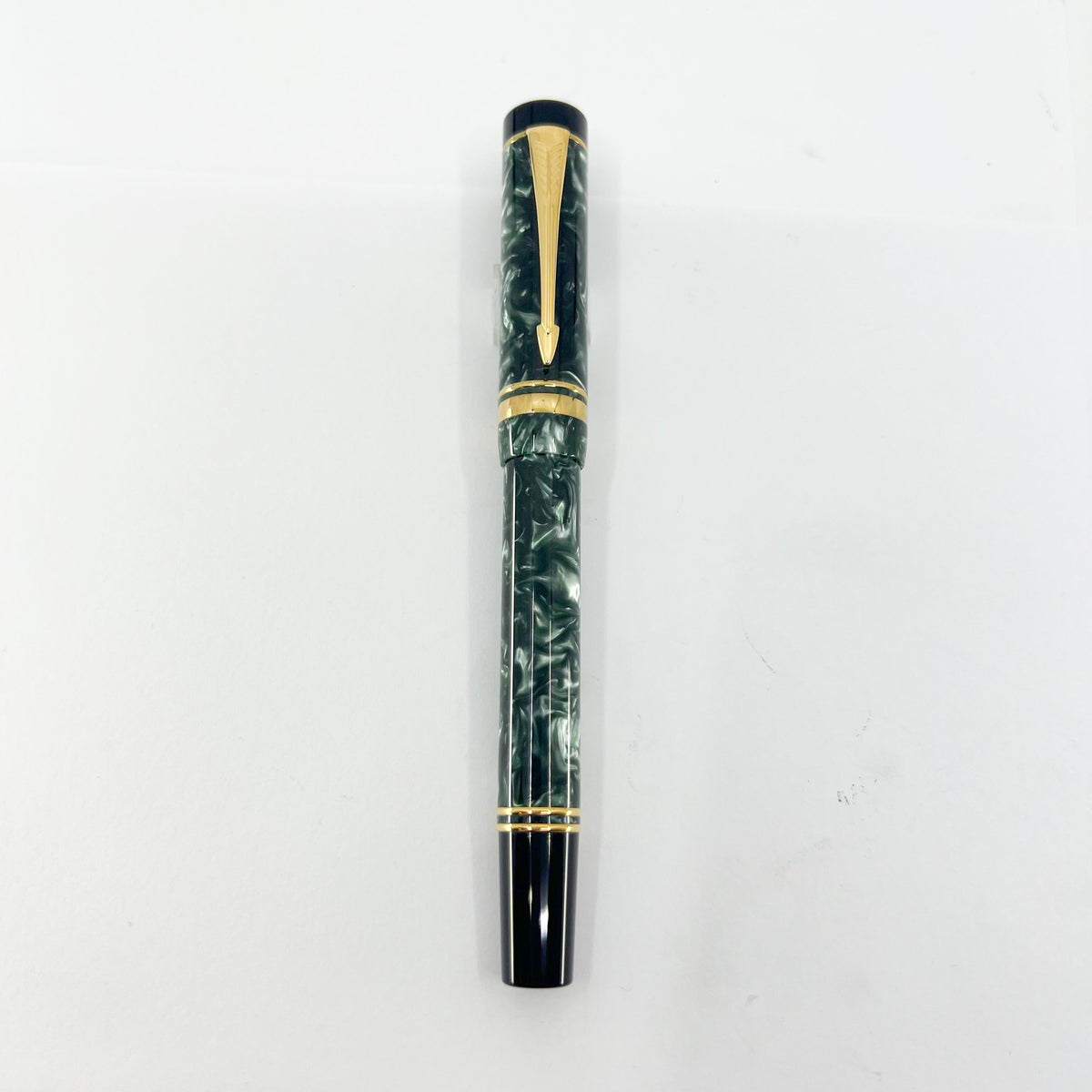 Parker Duofold Marbled Green Rollerball (Circa 1990)
