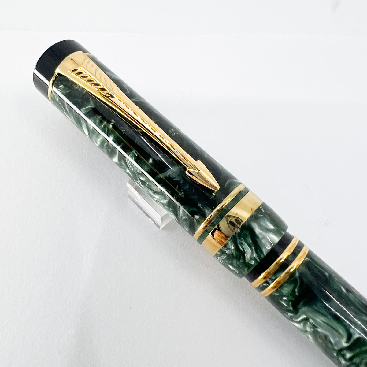 Parker Duofold Marbled Green Rollerball (Circa 1990)