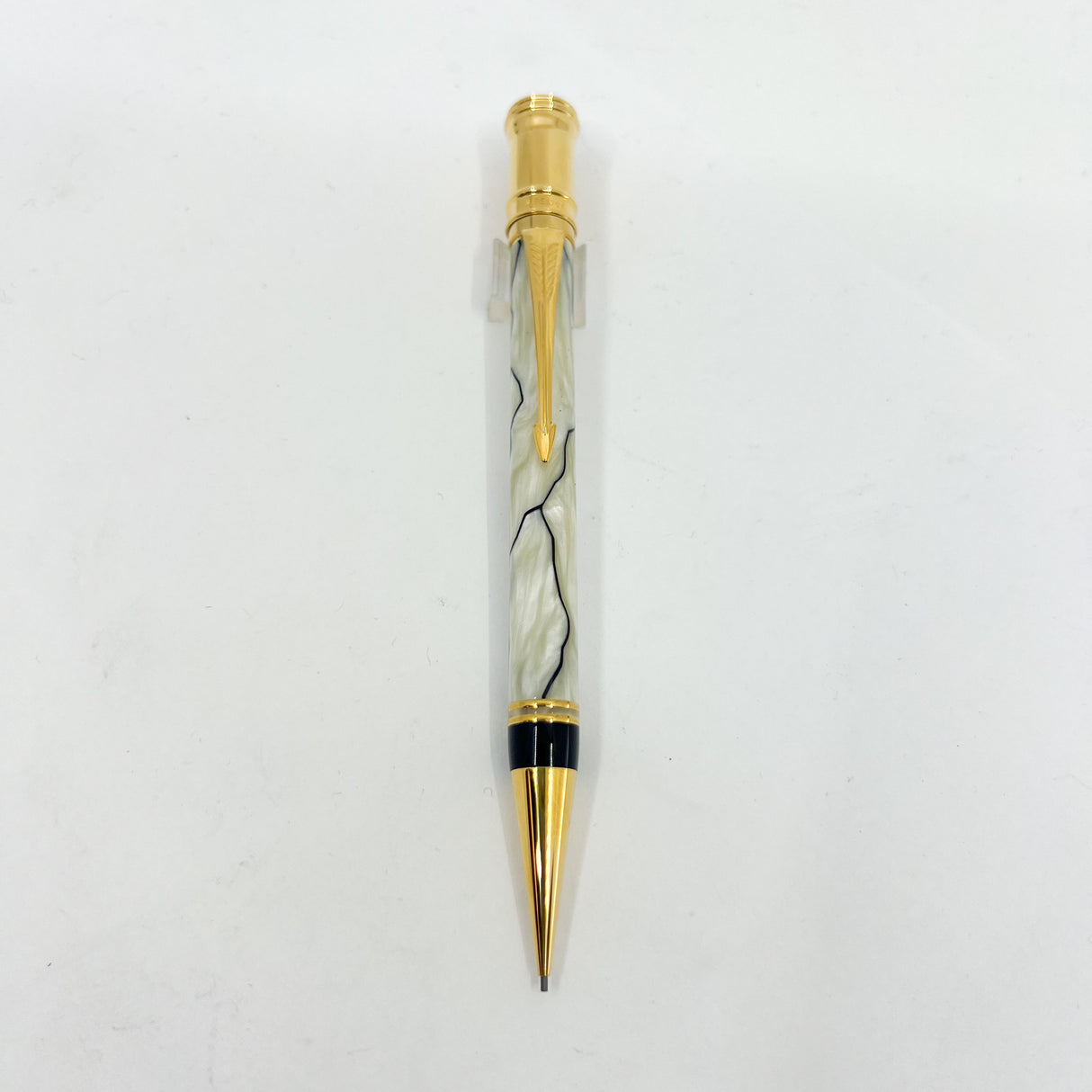 Parker Duofold Lustrous Pearl & Black Mechanical Pencil 0.9mm