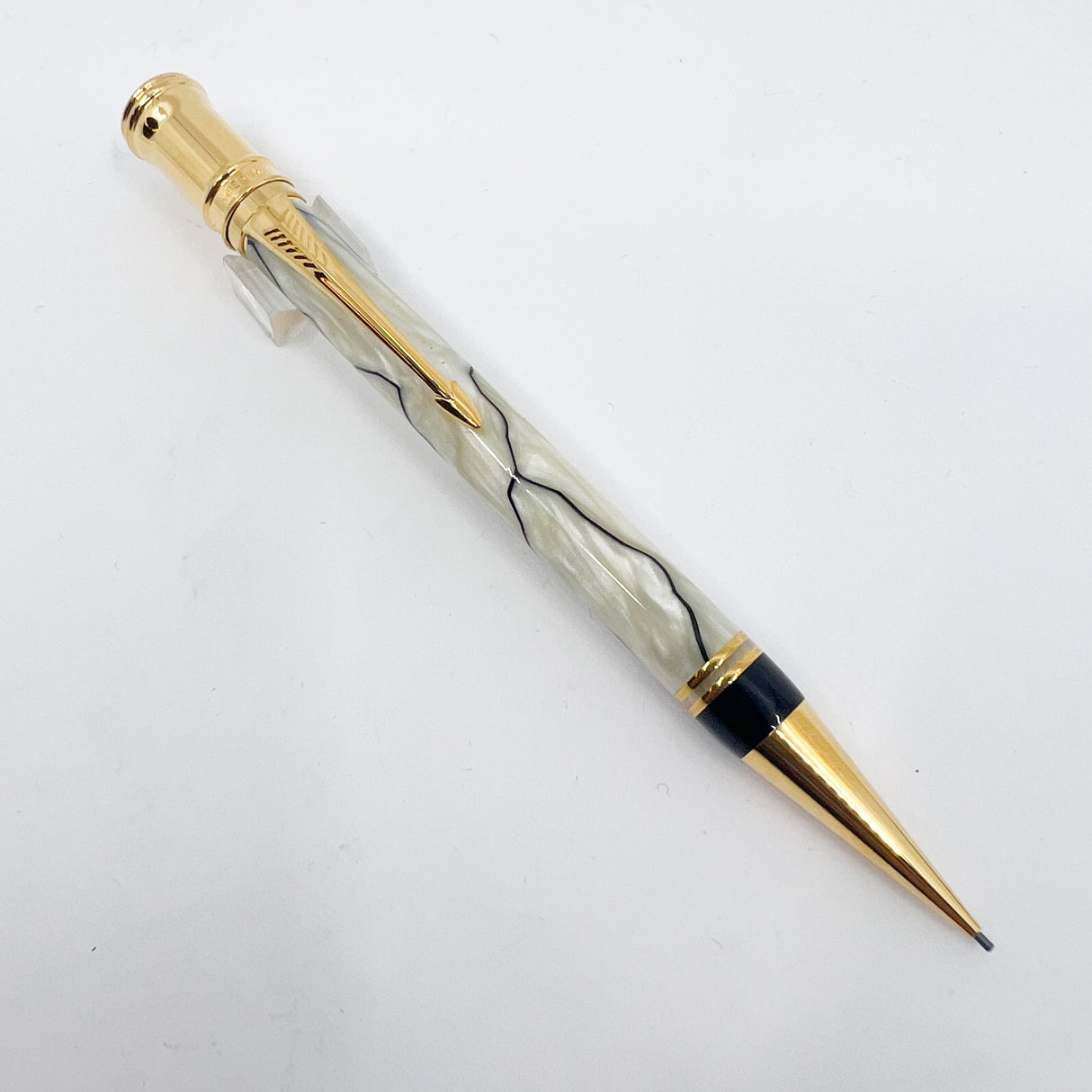 Parker Duofold Lustrous Pearl & Black Mechanical Pencil 0.9mm