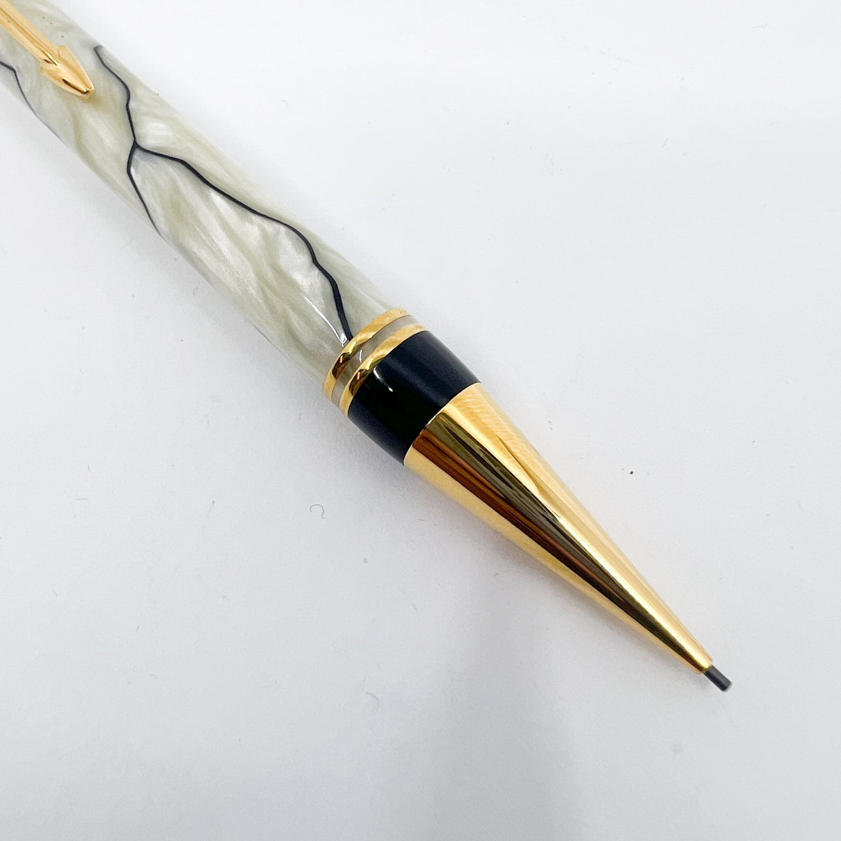 Parker Duofold Lustrous Pearl & Black Mechanical Pencil 0.9mm
