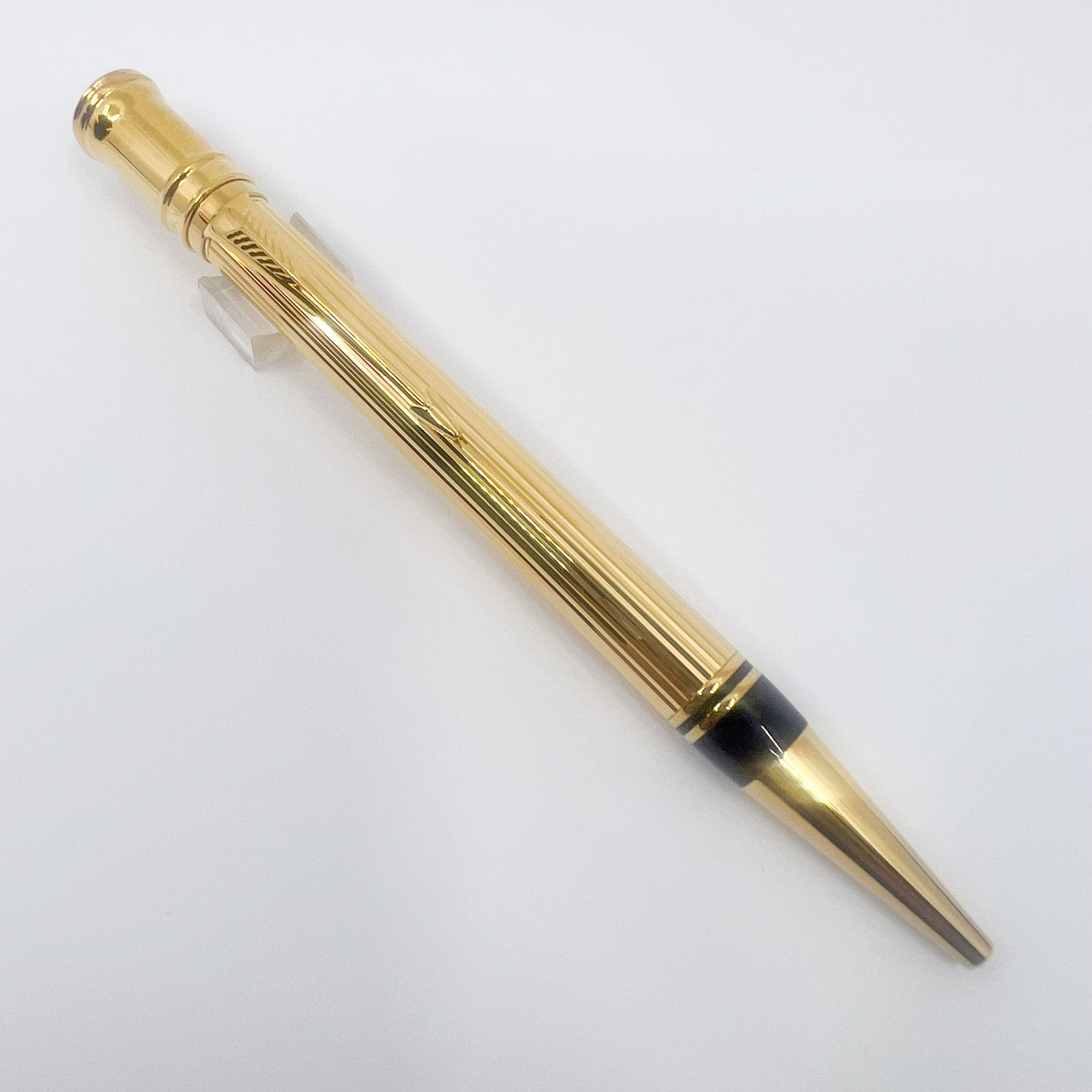 Parker Duofold Fluted Gold-Plated Ballpoint Pen