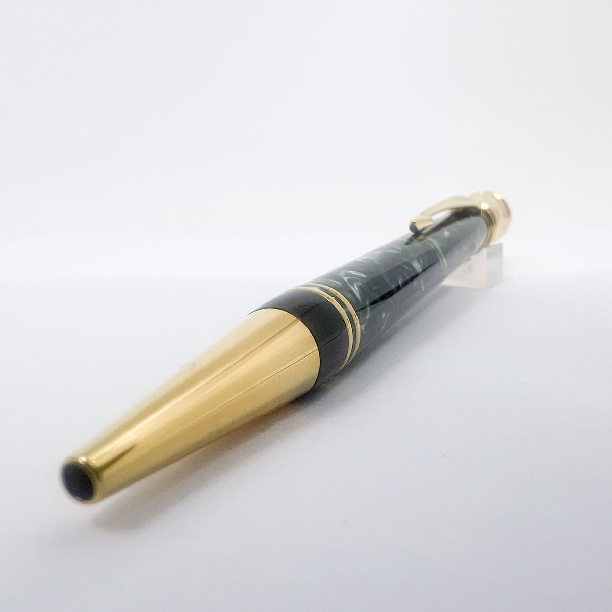 Parker Duofold Marble Green Ballpoint Pen - Circa 1991