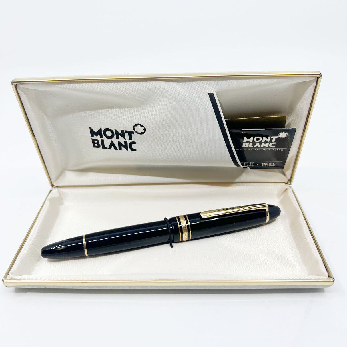 Montblanc Meisterstuck Black Resin #146 LeGrand Fountain Pen - Fine 14kt Gold Nib