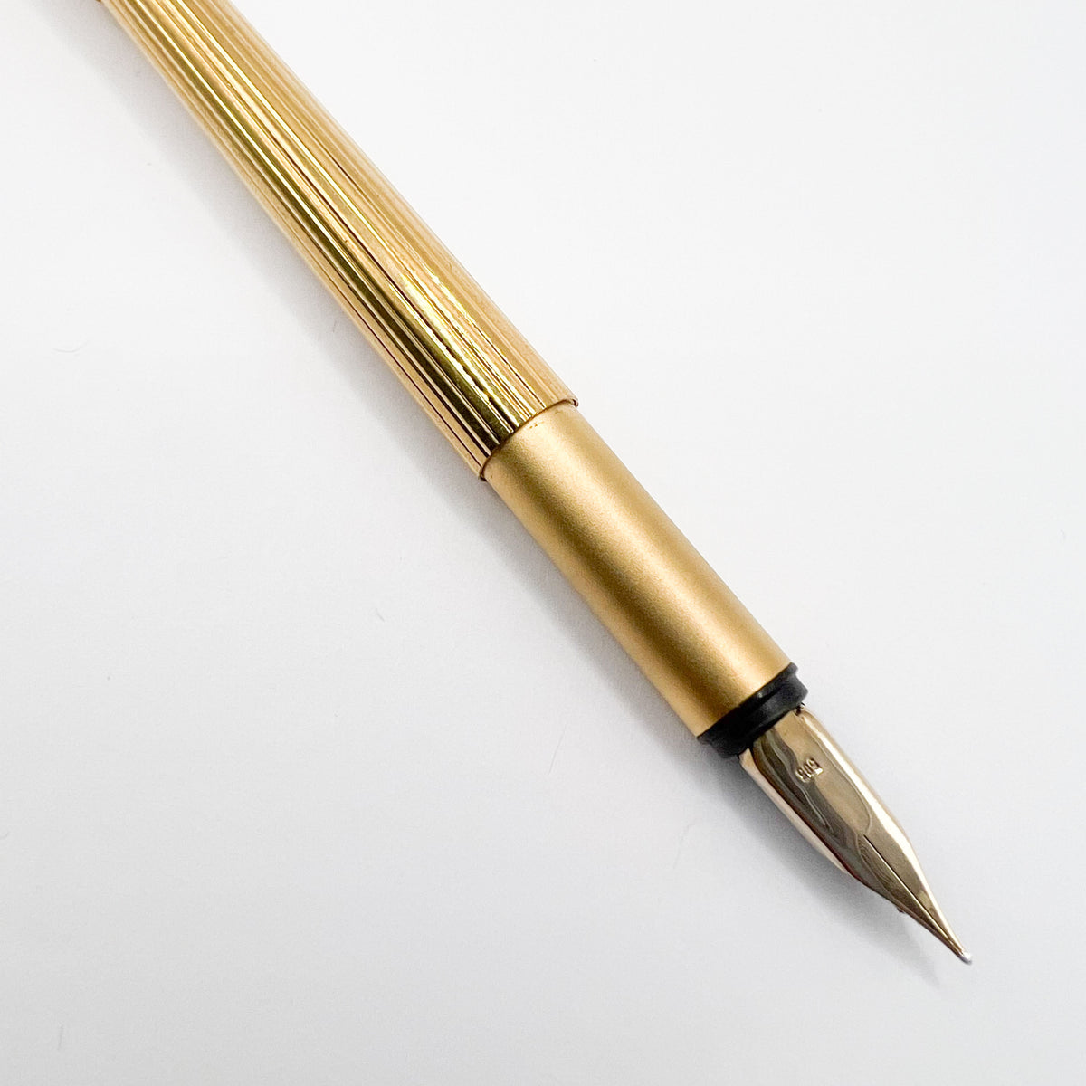Montblanc Noblesse Gold-Plated Fluted Vertical Lines Fountain Pen - Extra Fine 14kt Gold Nib