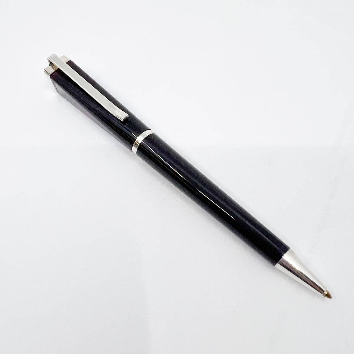 Montblanc Franz Kafka Limited Edition Deep Translucent Burgundy Ballpoint Pen - Sterling Silver Trim