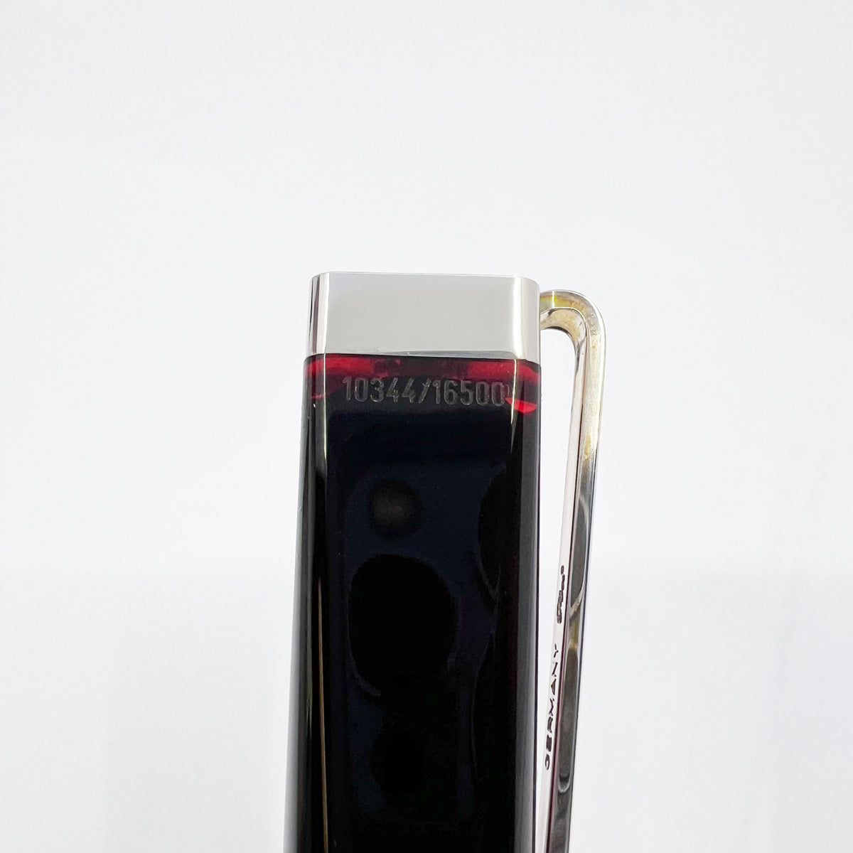 Montblanc Franz Kafka Limited Edition Deep Translucent Burgundy Ballpoint Pen - Sterling Silver Trim