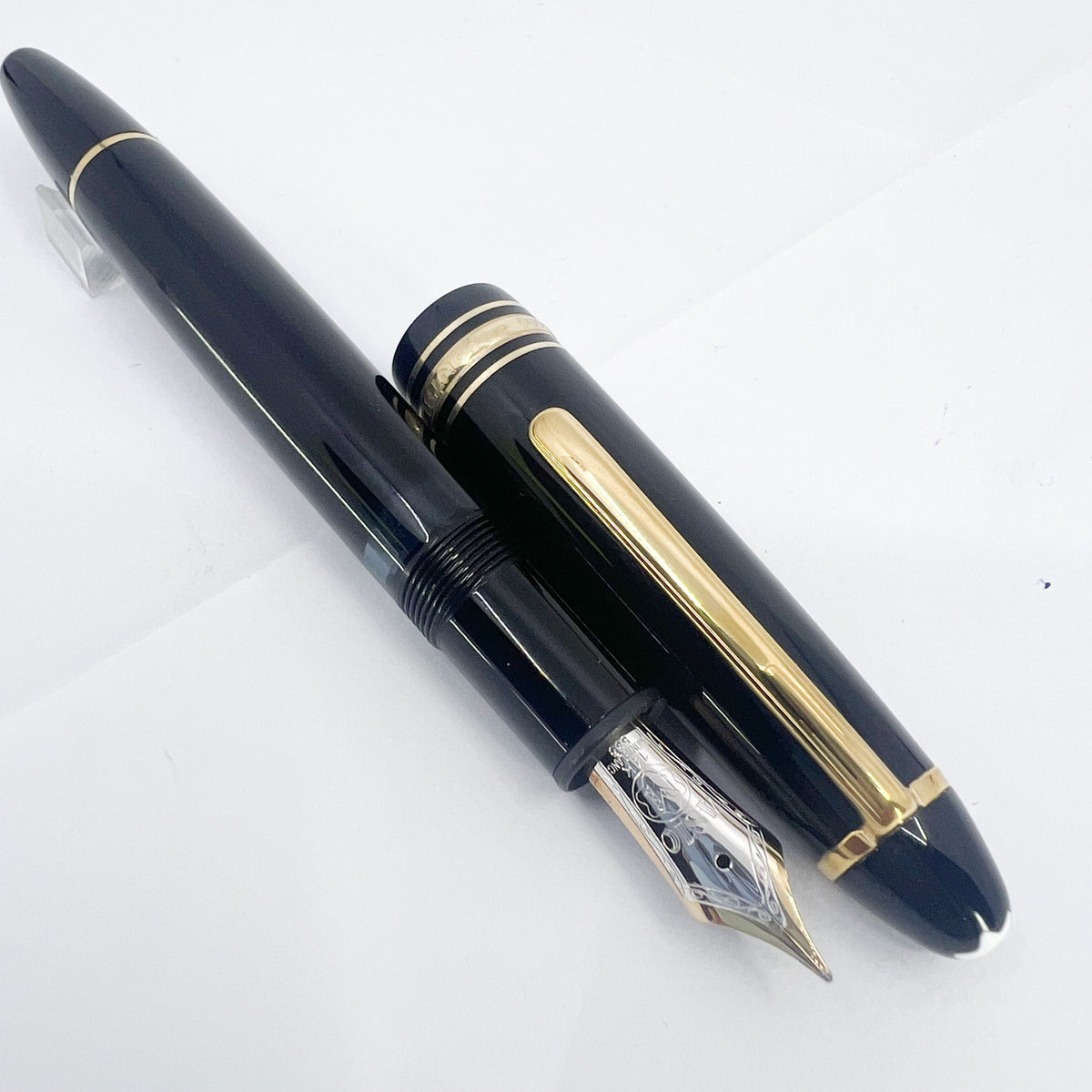 Montblanc Meisterstuck Black Resin #146 LeGrand Fountain Pen - Fine 14kt Gold Nib