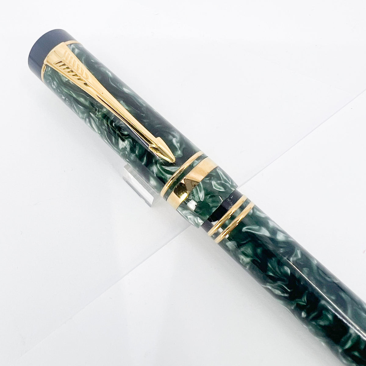 Parker Duofold Marbled Green Rollerball (Circa 1991)