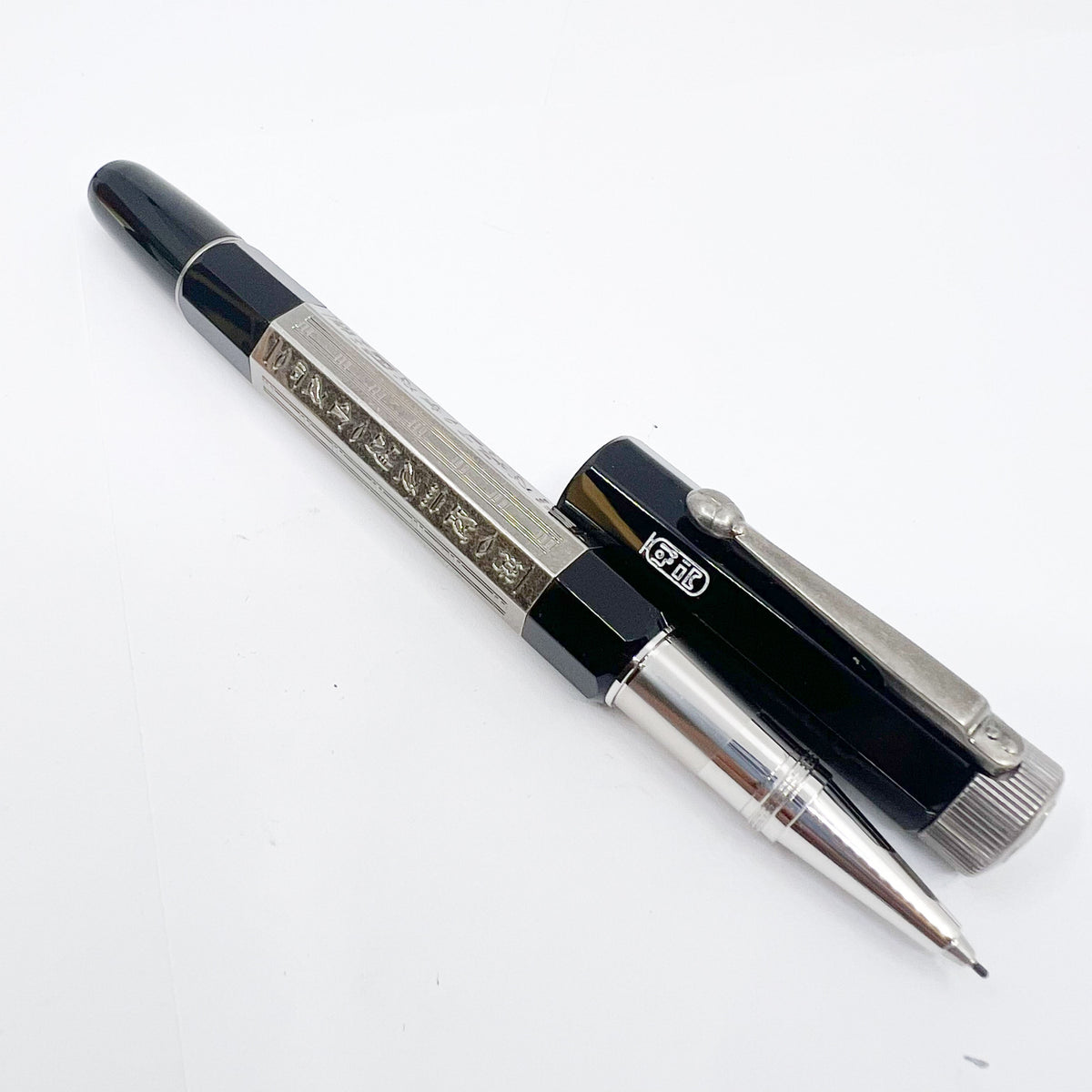 Montblanc Heritage Egyptomania Doue Rollerball/Fineliner - Features "Montblanc" in Egyptian Hieroglyphics on Metal Barrel