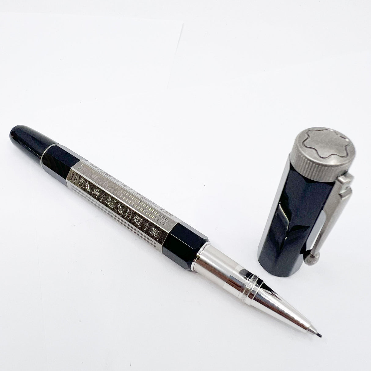 Montblanc Heritage Egyptomania Doue Rollerball/Fineliner - Features "Montblanc" in Egyptian Hieroglyphics on Metal Barrel