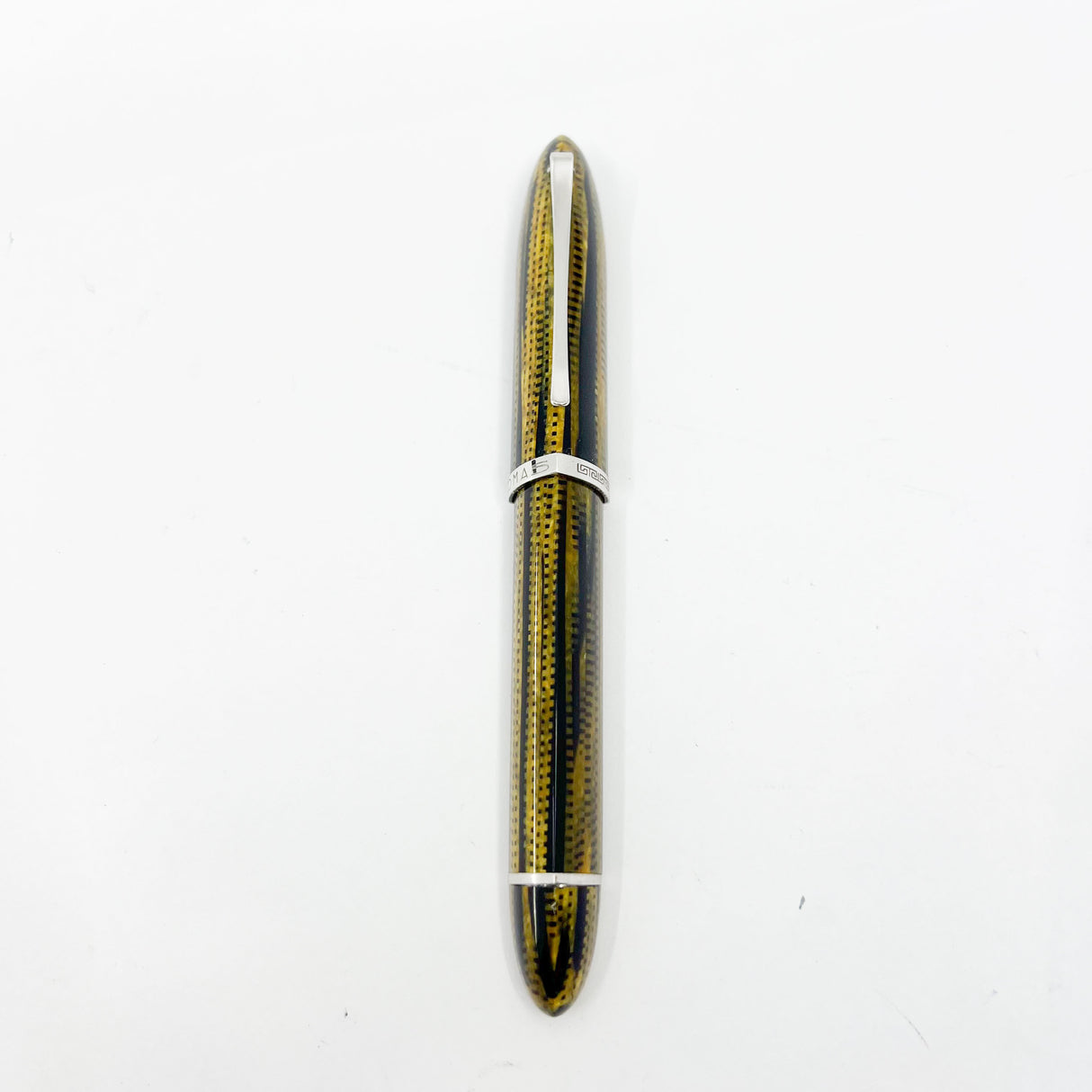 Omas #360 Triangular Burkina Celluloid Fountain Pen - The Scarcest of the Modern OMAS Celluloid Designs - Flexible Medium 18kt Gold Nib