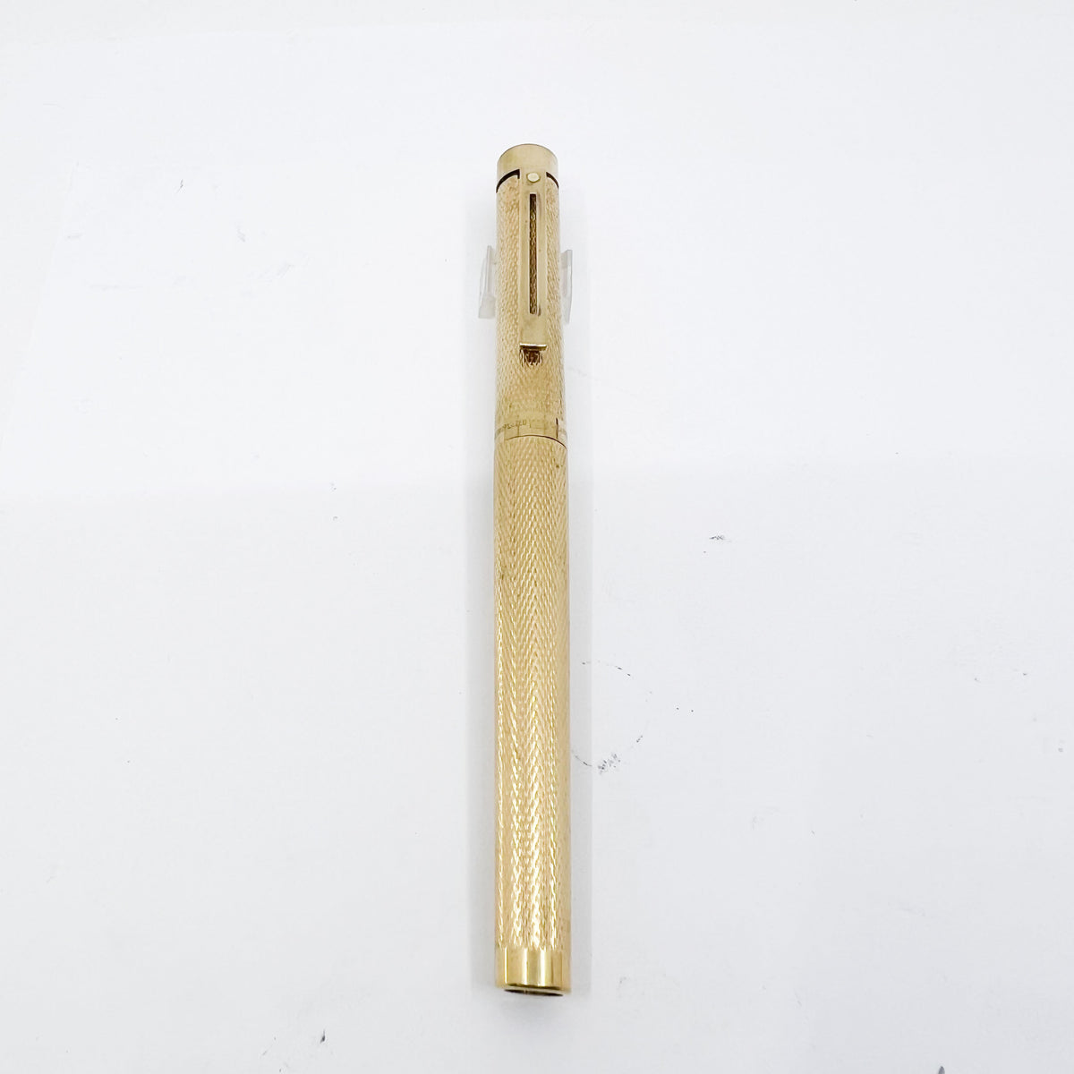 Sheaffer Full-Size Targa Gold-Plated Barleycorn Fountain Pen - Medium 14kt Gold Nib