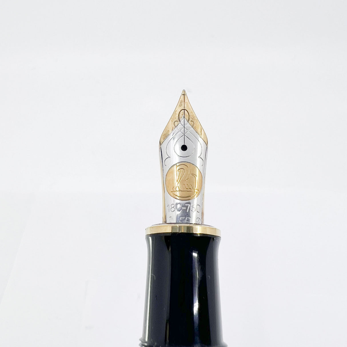 Pelikan M800 Green Striped Fountain Pen - Early Model "W. Germany" on Cap Band - Extra Fine 18kt "PF" Nib
