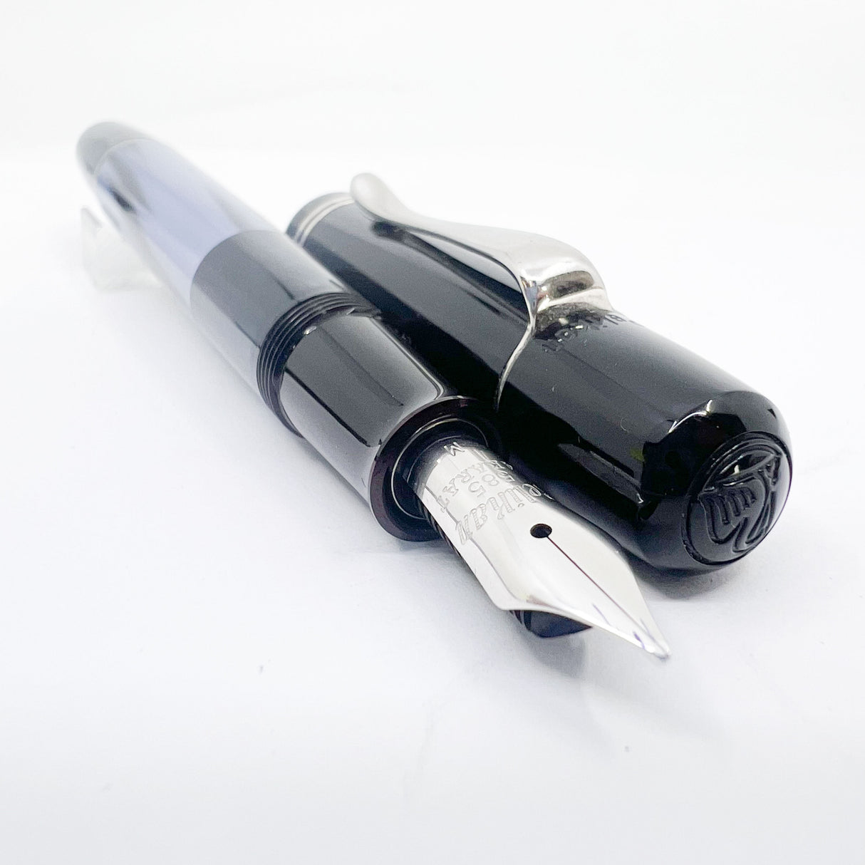Pelikan M101N Grey-Blue Special Edition Fountain Pen - Medium 14kt Gold Nib