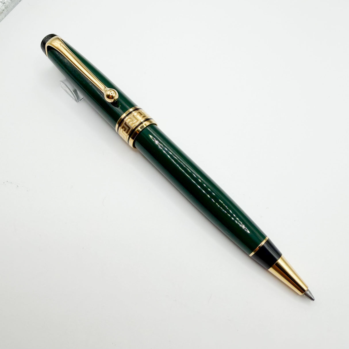 Aurora Optima Solid Green Auroloide Ballpoint Pen Circa 2000