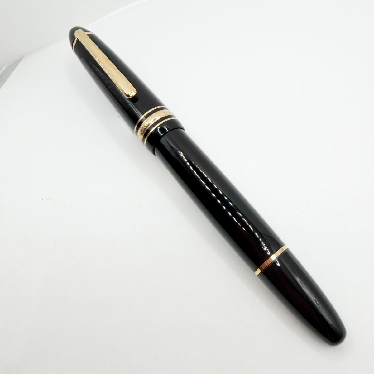 Montblanc Meisterstuck Black Resin #146 LeGrand Fountain Pen - Fine 14kt Gold Nib