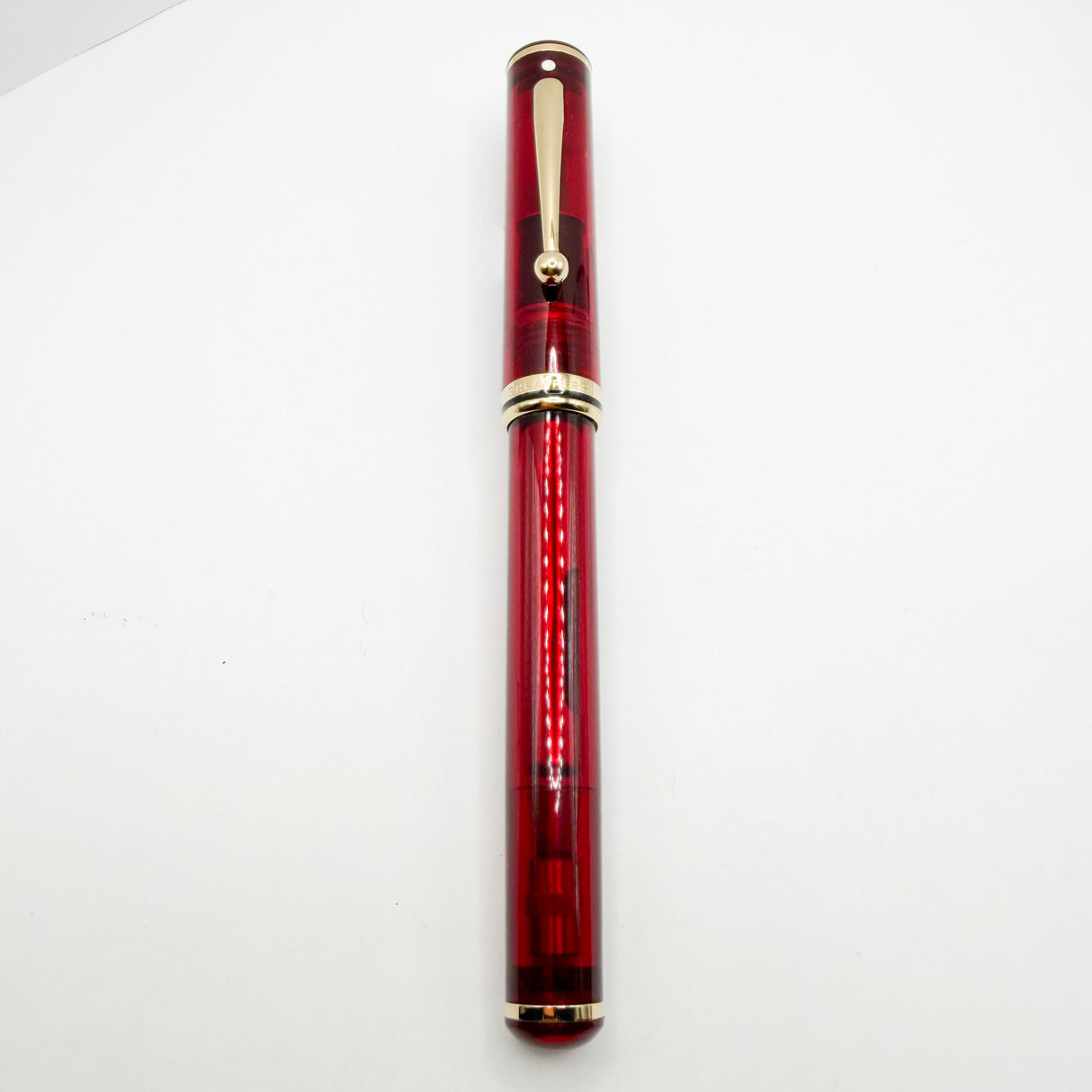 Sheaffer for Levenger Translucent Red Connaisseur Fountain Pen - Fine 14kt Gold Nib