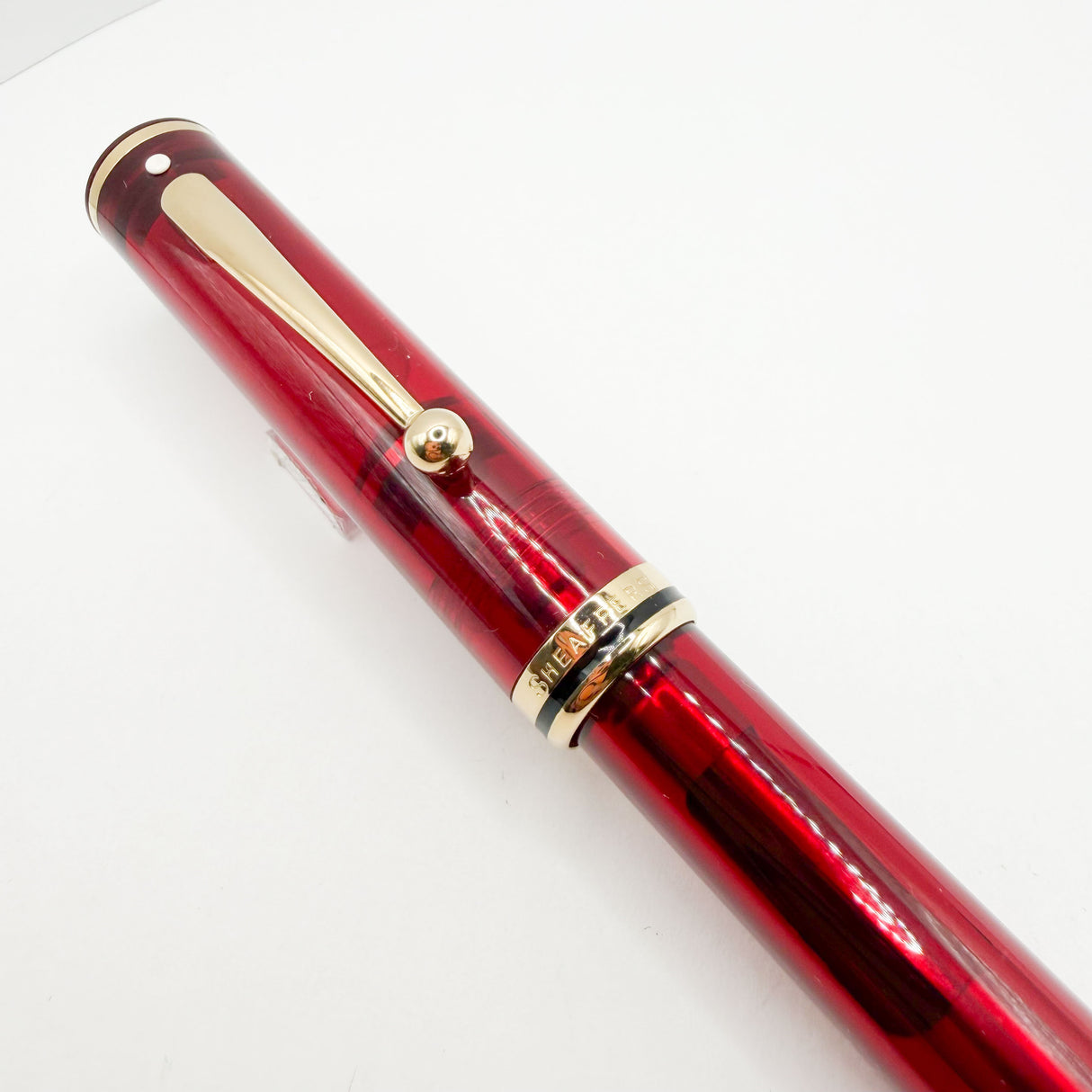 Sheaffer for Levenger Translucent Red Connaisseur Fountain Pen - Fine 14kt Gold Nib