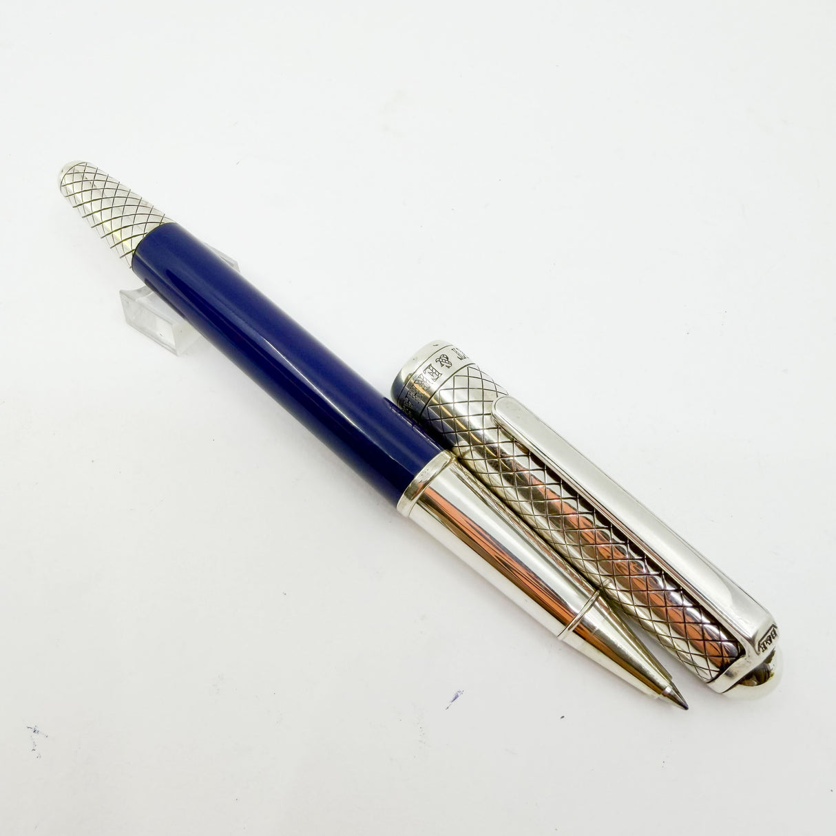 Bossert & Erhard Sterling Silver/Blue Enamel Rollerball
